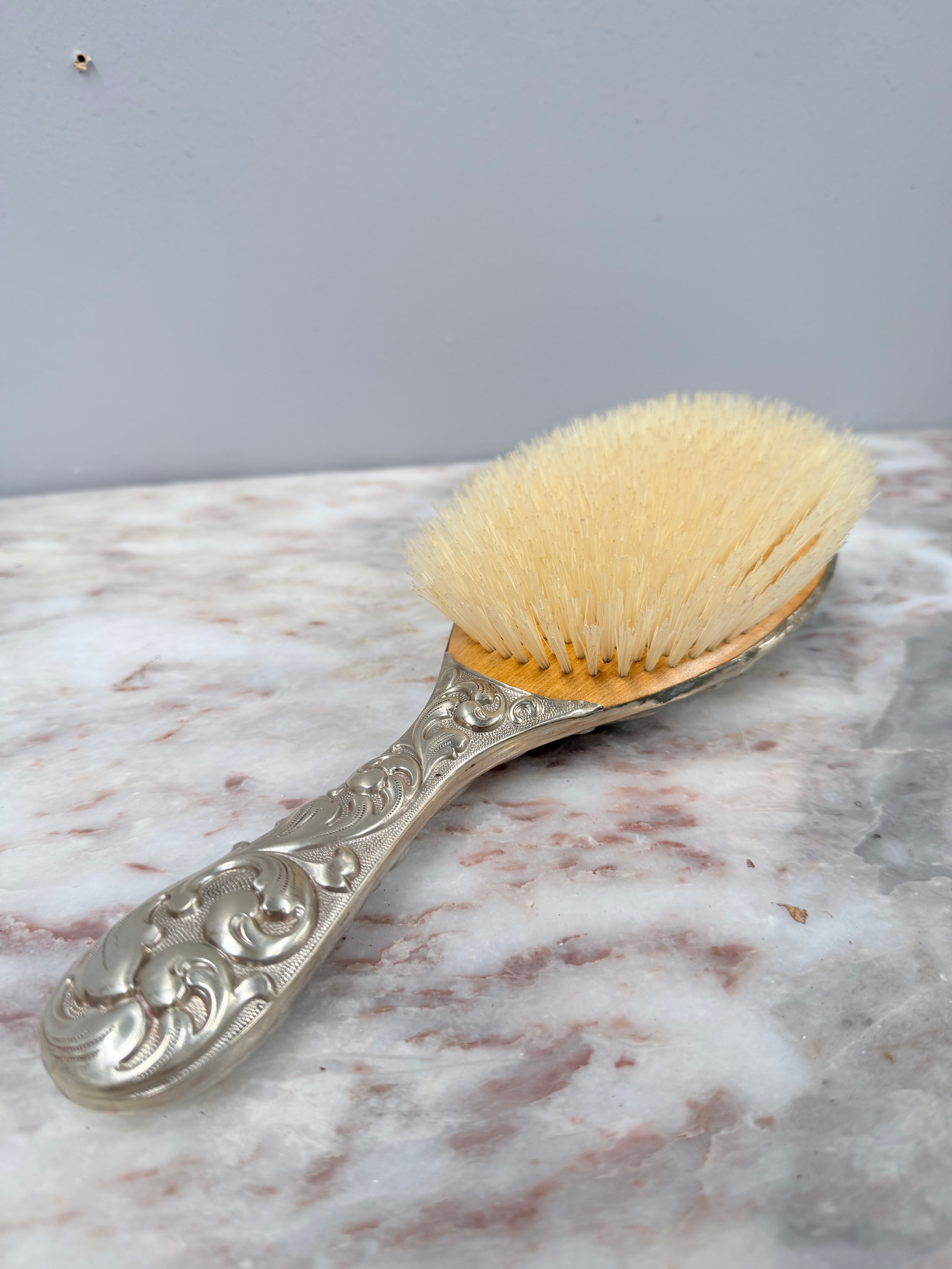 Vintage Embossed Silver Plated Brush | Antique & Vintage | Moonee Ponds Antiques | Australia Wide Delivery