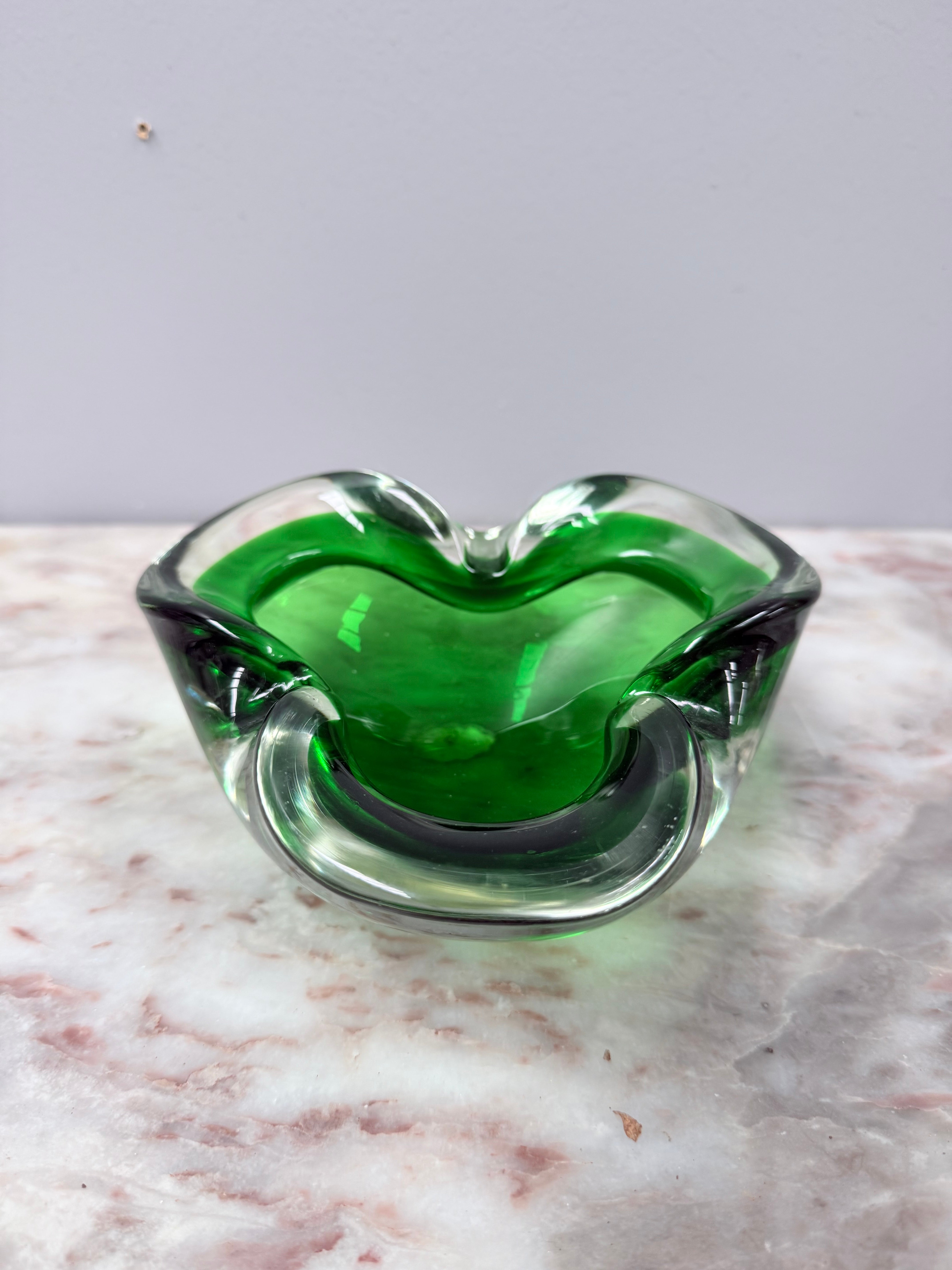 Vintage 1960's Murano Green & Clear Glass Bowl | Antique & Vintage | Moonee Ponds Antiques | Australia Wide Delivery