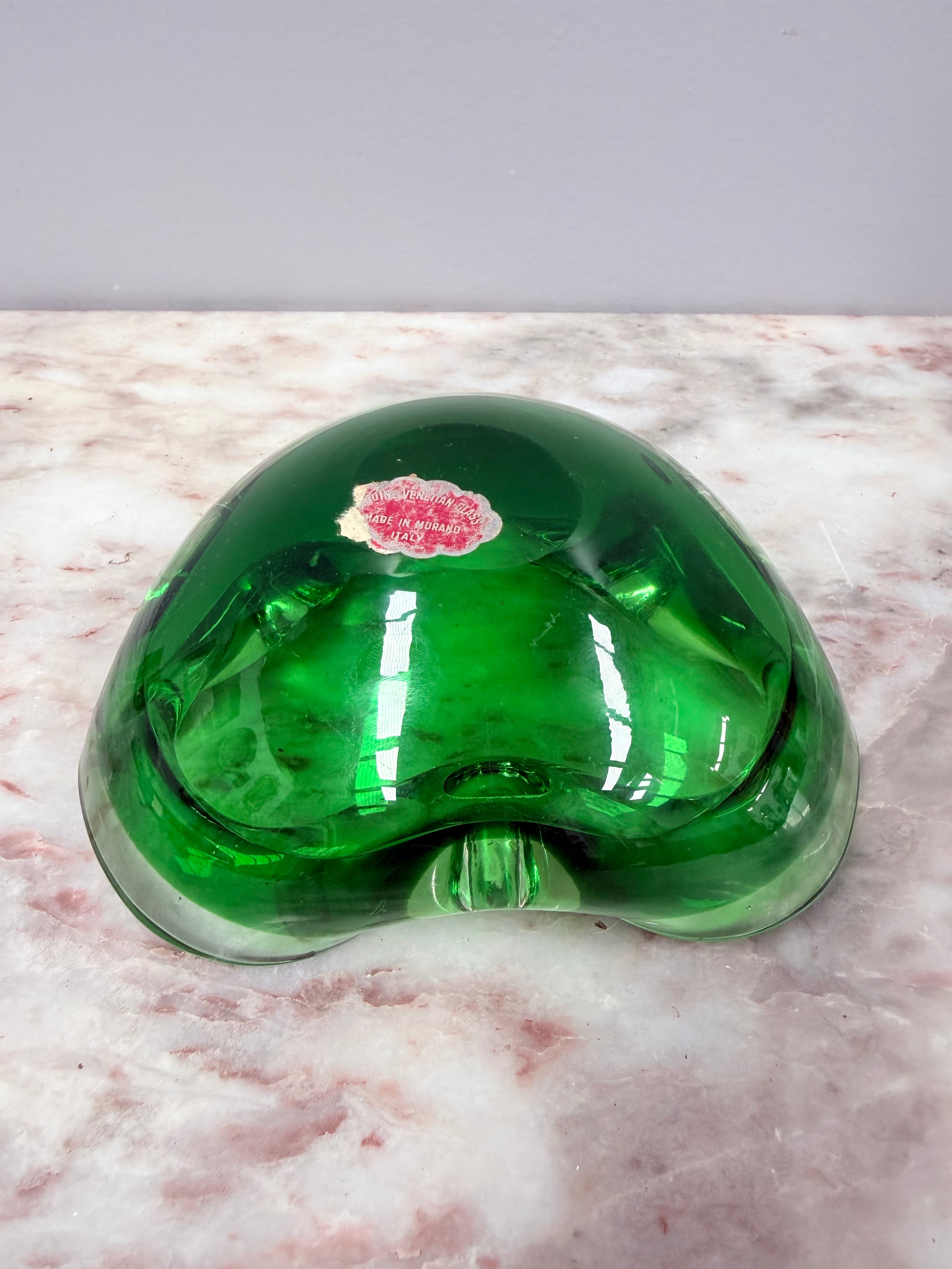 Vintage 1960's Murano Green & Clear Glass Bowl | Antique & Vintage | Moonee Ponds Antiques | Australia Wide Delivery