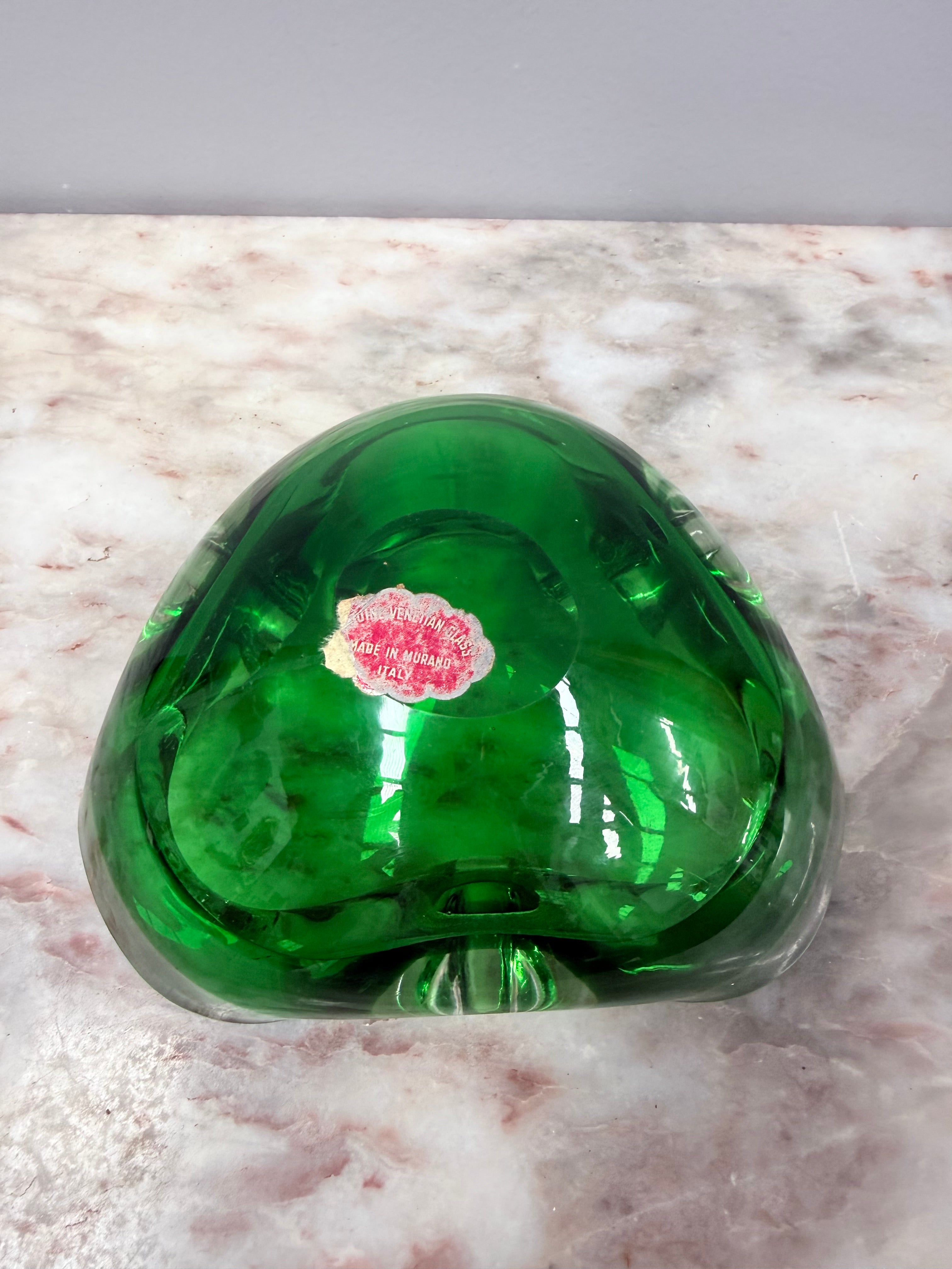 Vintage 1960's Murano Green & Clear Glass Bowl | Antique & Vintage | Moonee Ponds Antiques | Australia Wide Delivery