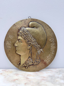 Antique French Bronze Signed Wall Plaque 1870's. | Antique & Vintage | Moonee Ponds Antiques | Australia Wide Delivery