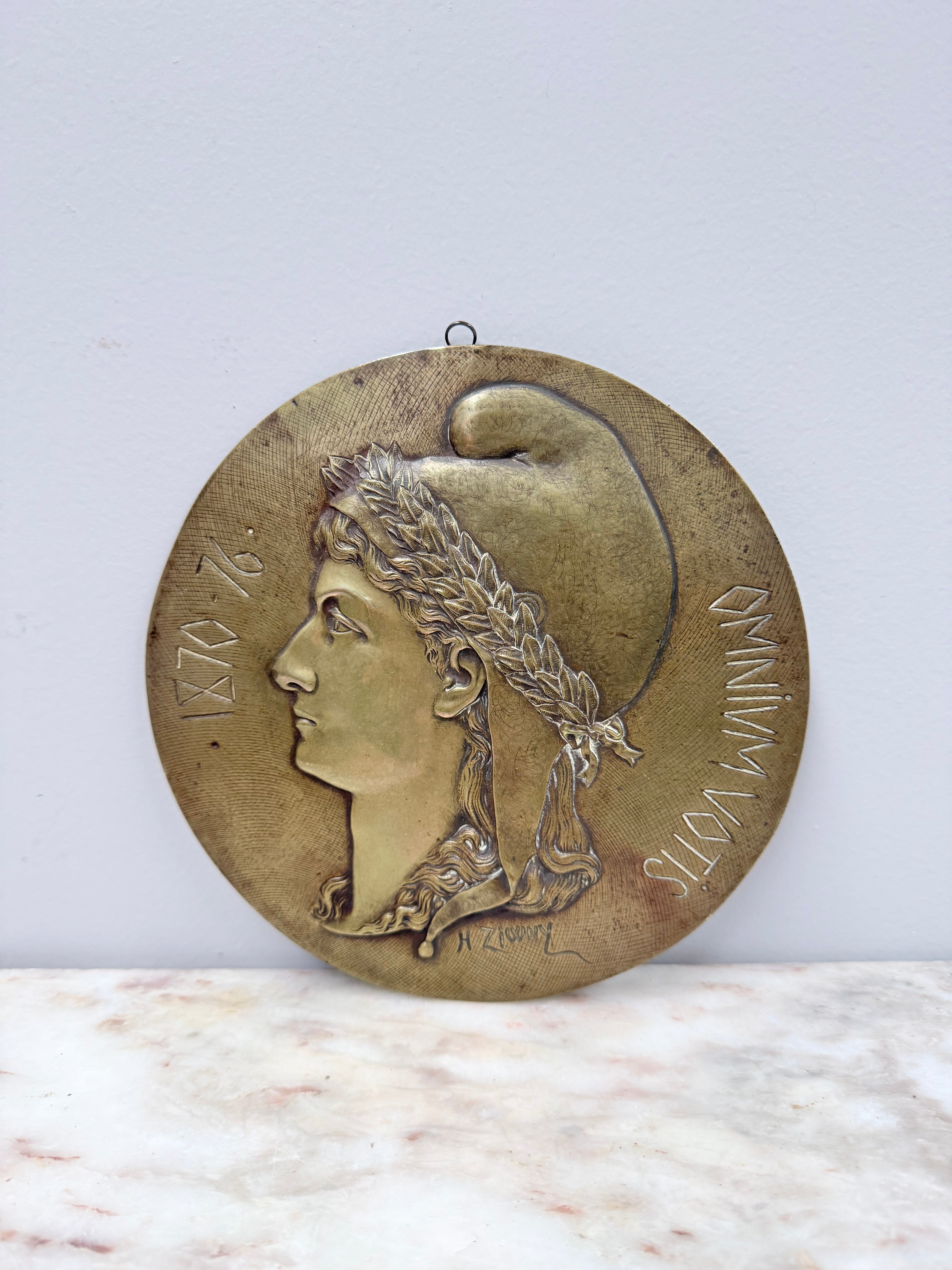 Antique French Bronze Signed Wall Plaque 1870's. | Antique & Vintage | Moonee Ponds Antiques | Australia Wide Delivery