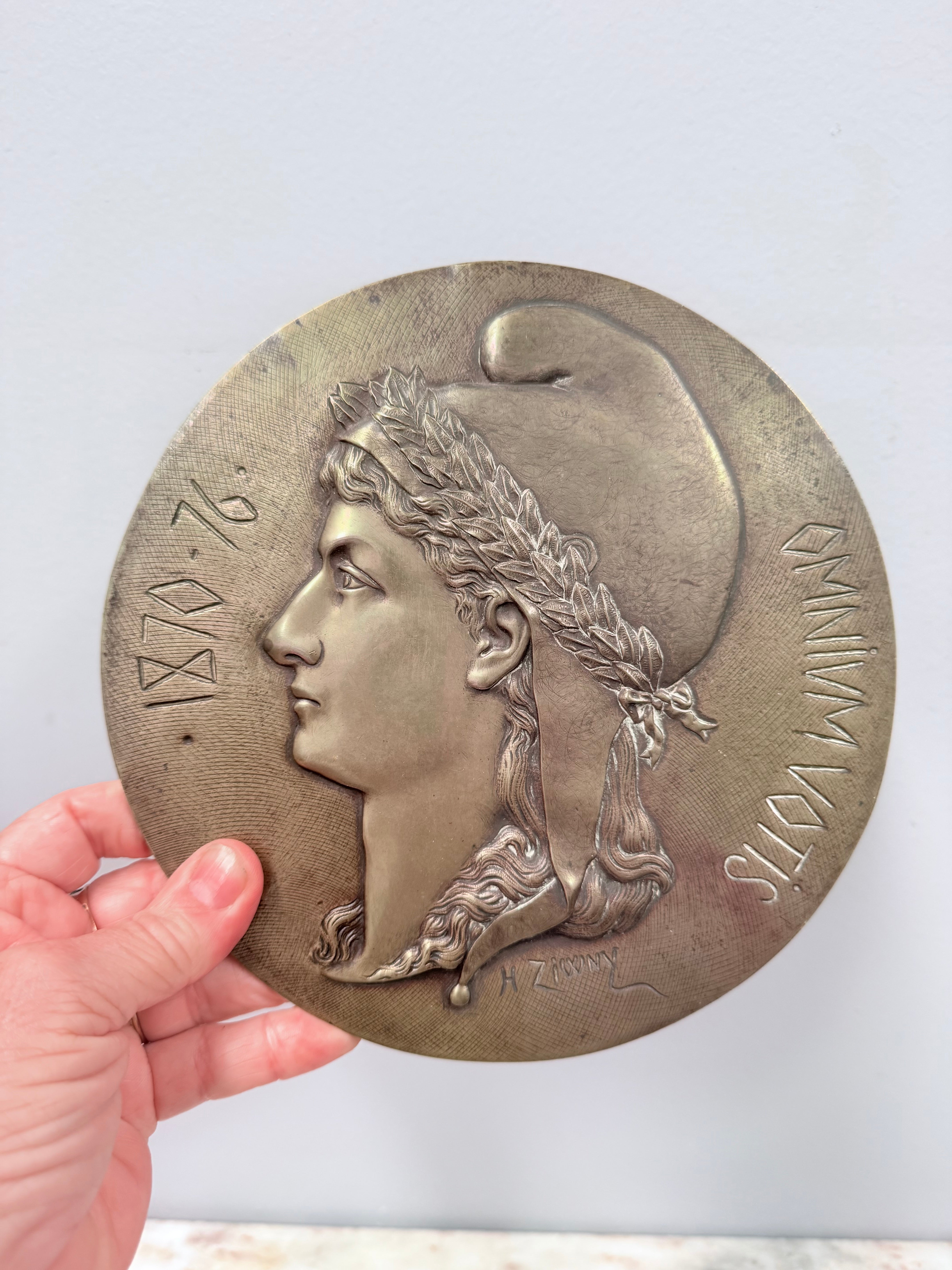 Antique French Bronze Signed Wall Plaque 1870's. | Antique & Vintage | Moonee Ponds Antiques | Australia Wide Delivery