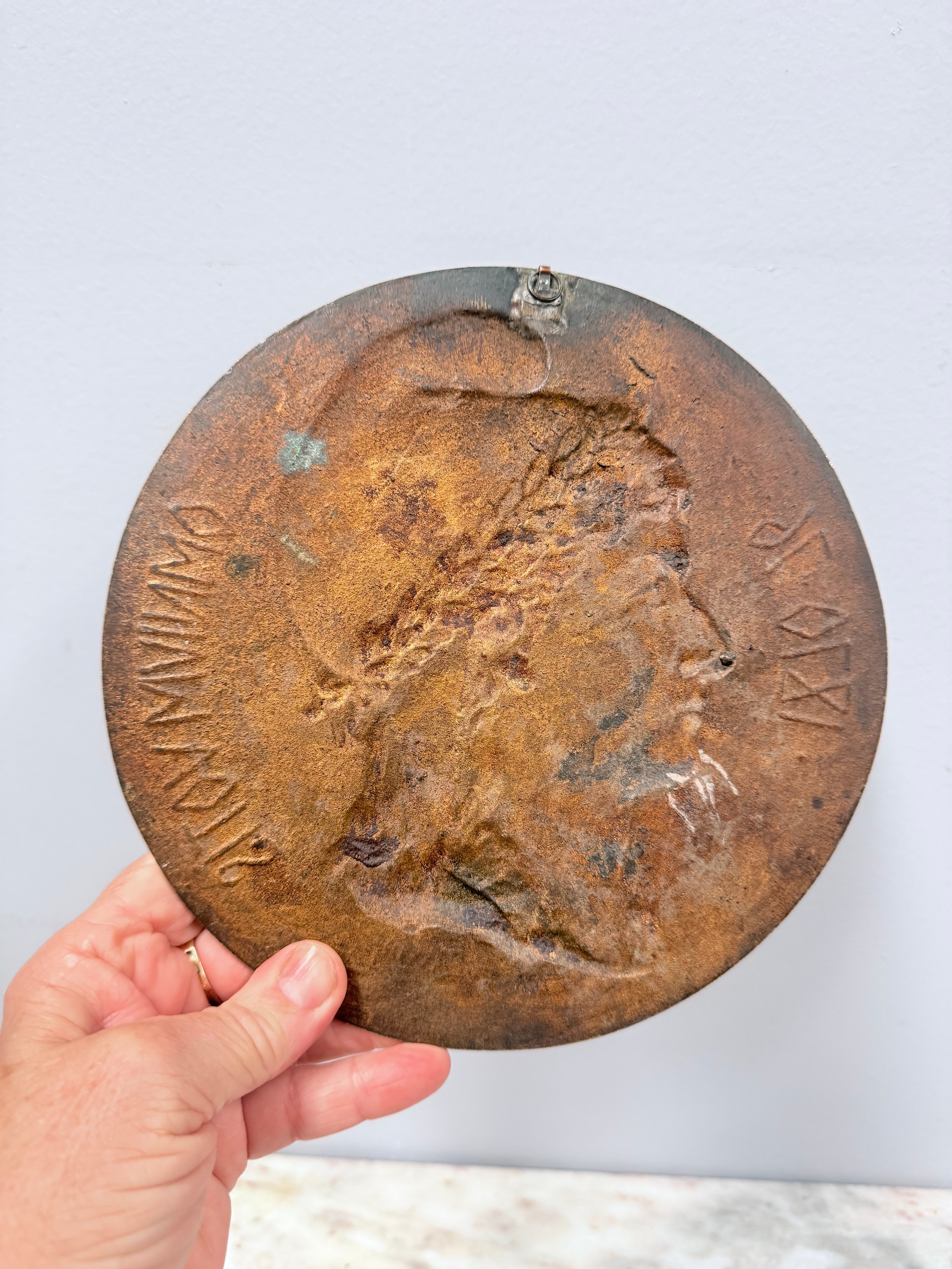 Antique French Bronze Signed Wall Plaque 1870's. | Antique & Vintage | Moonee Ponds Antiques | Australia Wide Delivery