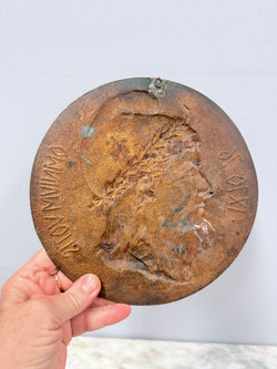 Antique French Bronze Signed Wall Plaque 1870's. | Antique & Vintage | Moonee Ponds Antiques | Australia Wide Delivery