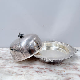 Quality "Harrison Brothers" Silver Plated Muffin / Warming Dish & Cover
