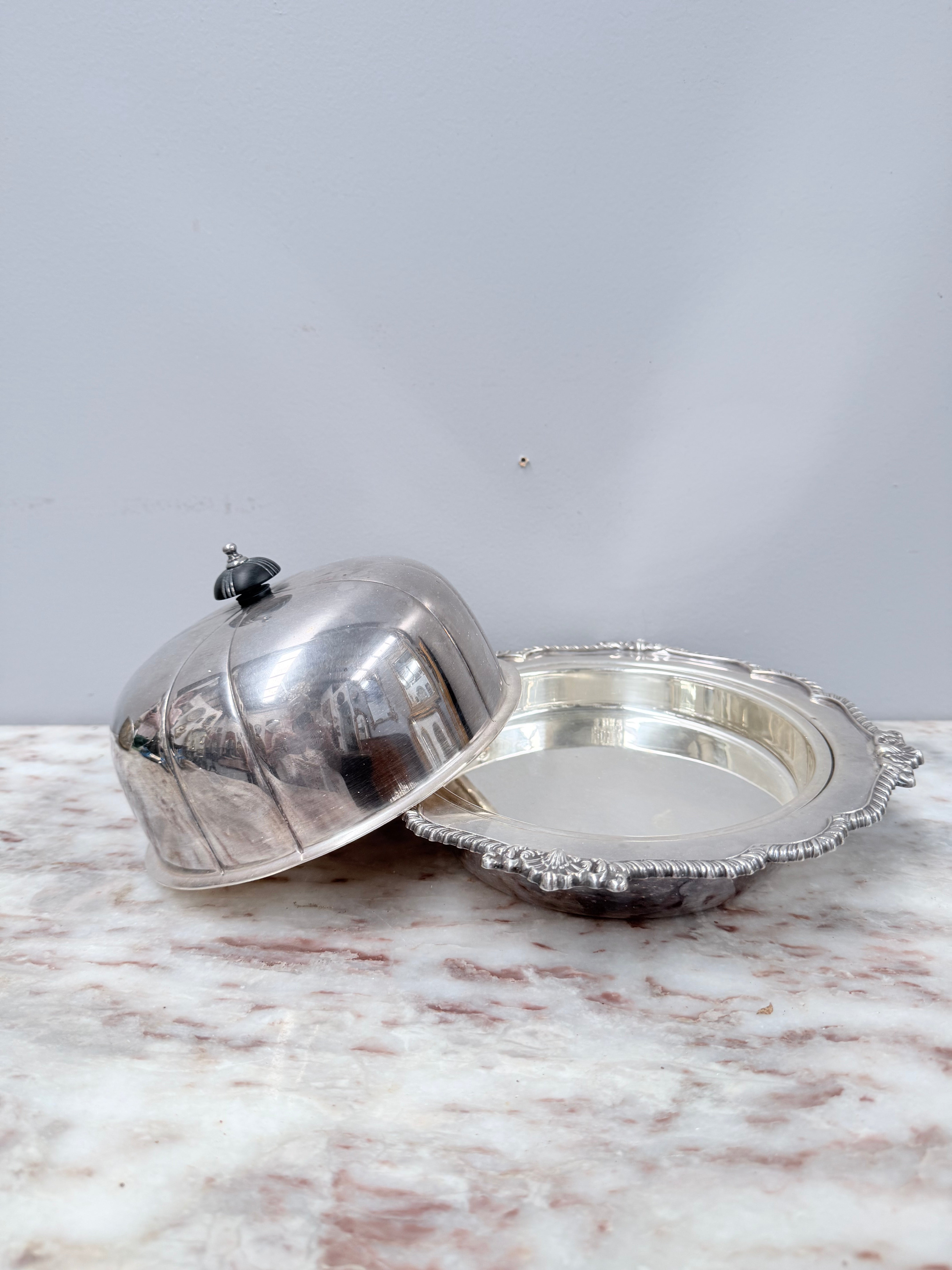 Quality "Harrison Brothers" Silver Plated Muffin / Warming Dish & Cover | Antique & Vintage | Moonee Ponds Antiques | Australia Wide Delivery