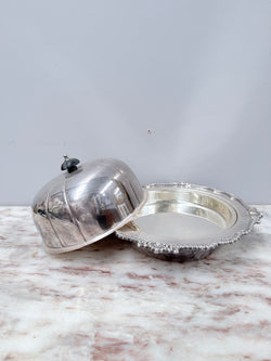 Quality "Harrison Brothers" Silver Plated Muffin / Warming Dish & Cover | Antique & Vintage | Moonee Ponds Antiques | Australia Wide Delivery