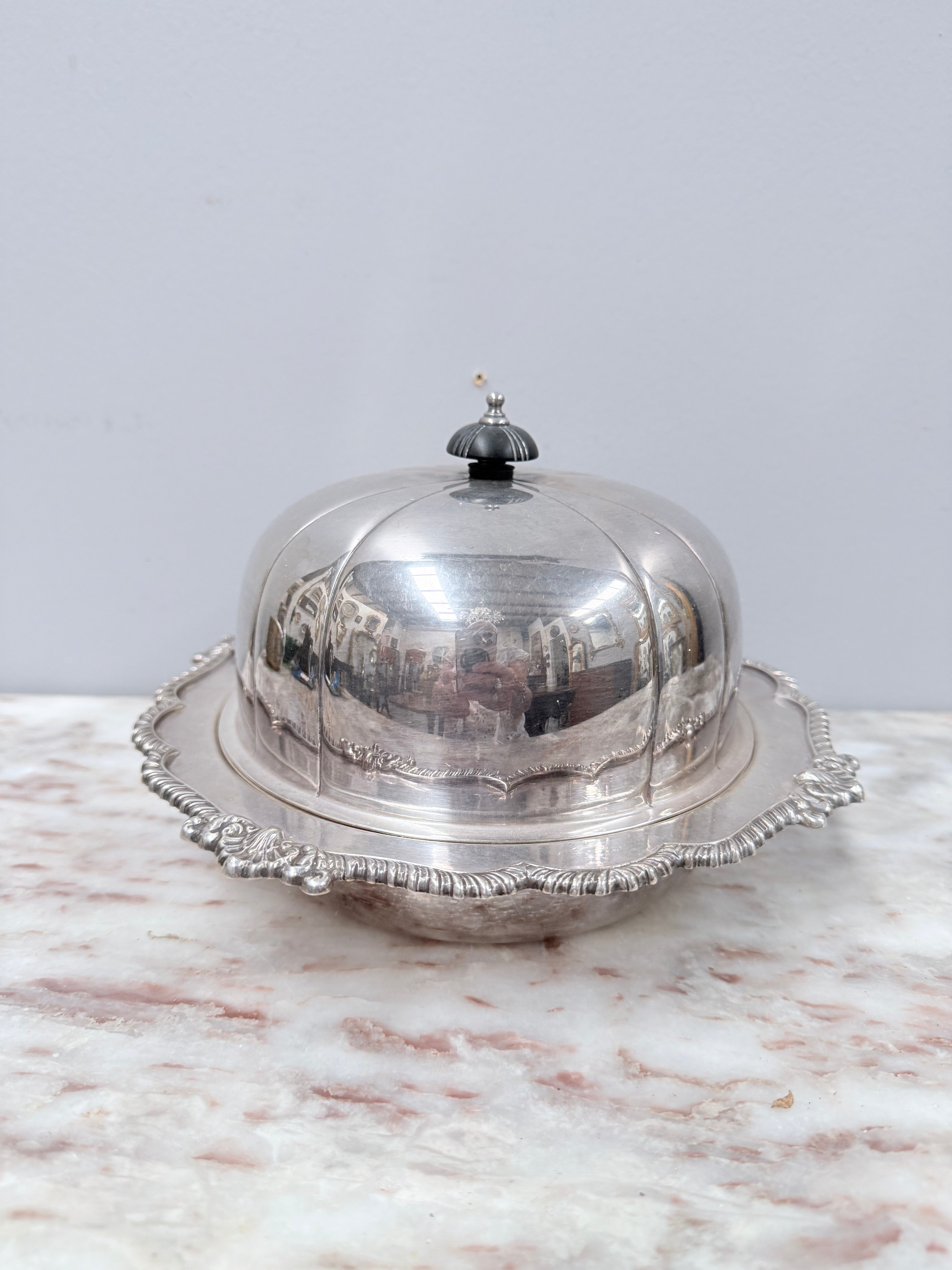Quality "Harrison Brothers" Silver Plated Muffin / Warming Dish & Cover | Antique & Vintage | Moonee Ponds Antiques | Australia Wide Delivery