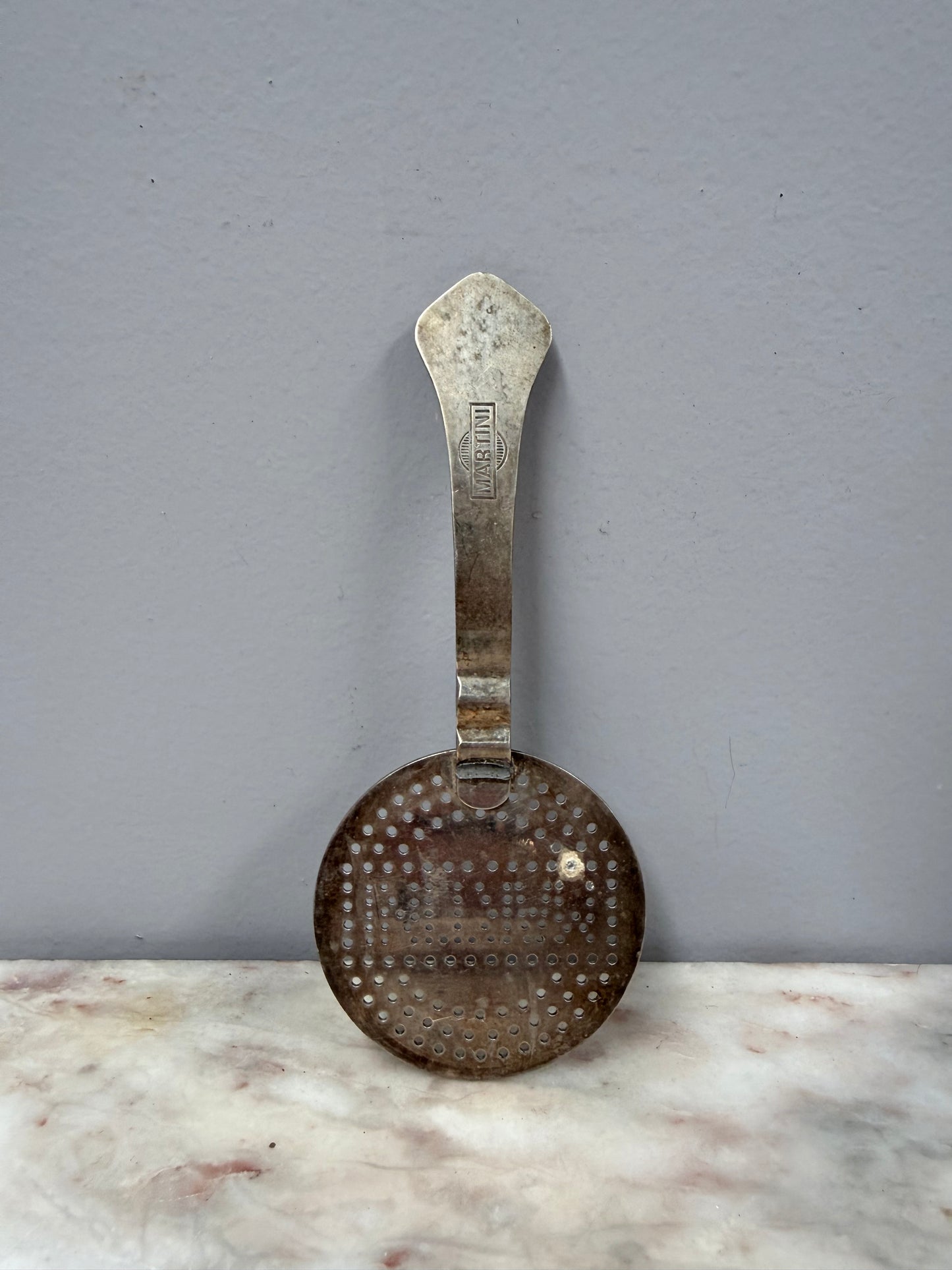 Vintage "Martini & RossI Torino" Tray & Cocktail Strainer