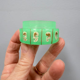 Art Deco Uranium Glass Salt Bowl