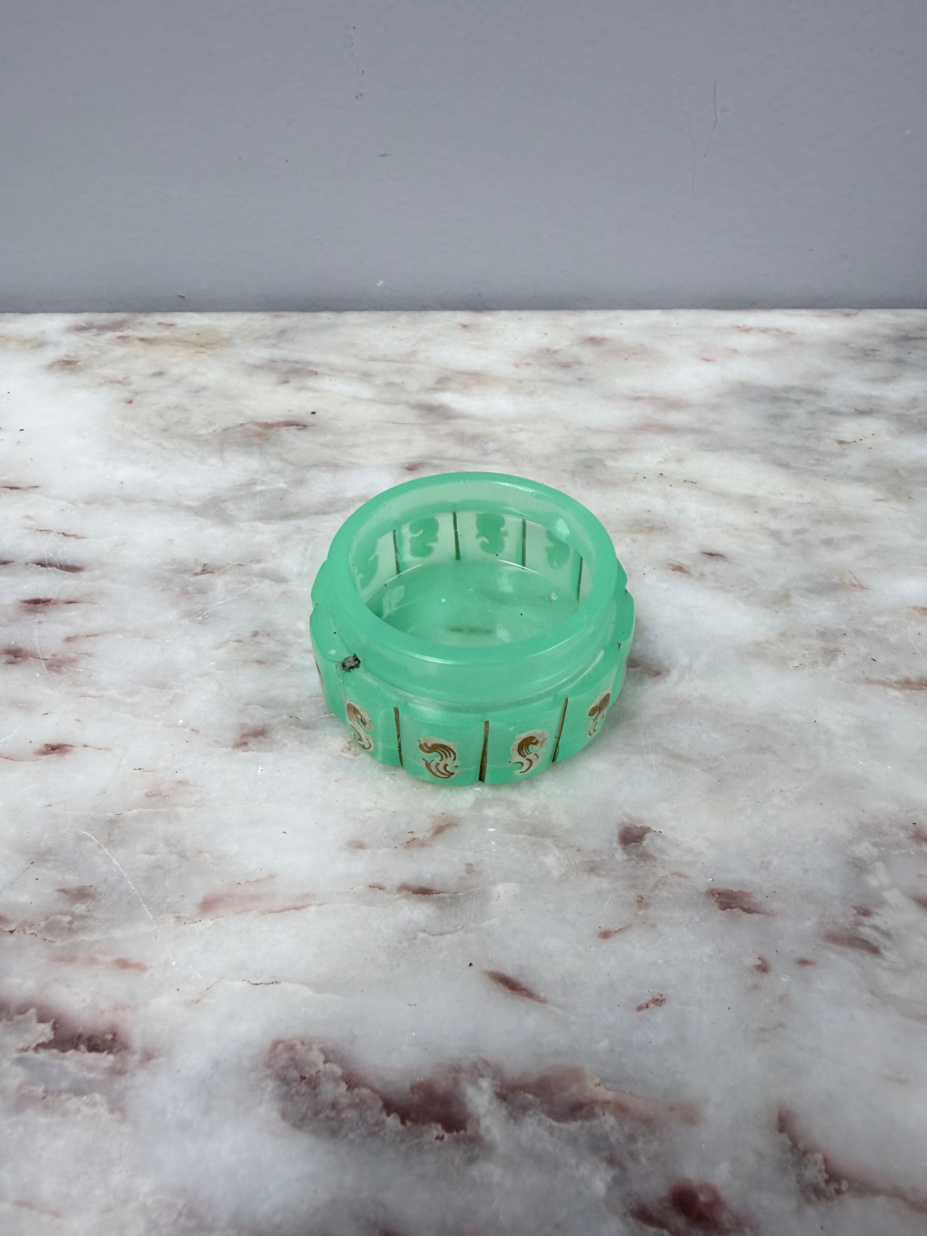 Art Deco Uranium Glass Salt Bowl | Antique & Vintage | Moonee Ponds Antiques | Australia Wide Delivery