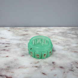 Art Deco Uranium Glass Salt Bowl
