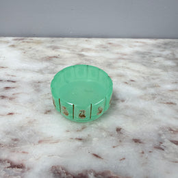 Art Deco Uranium Glass Salt Bowl