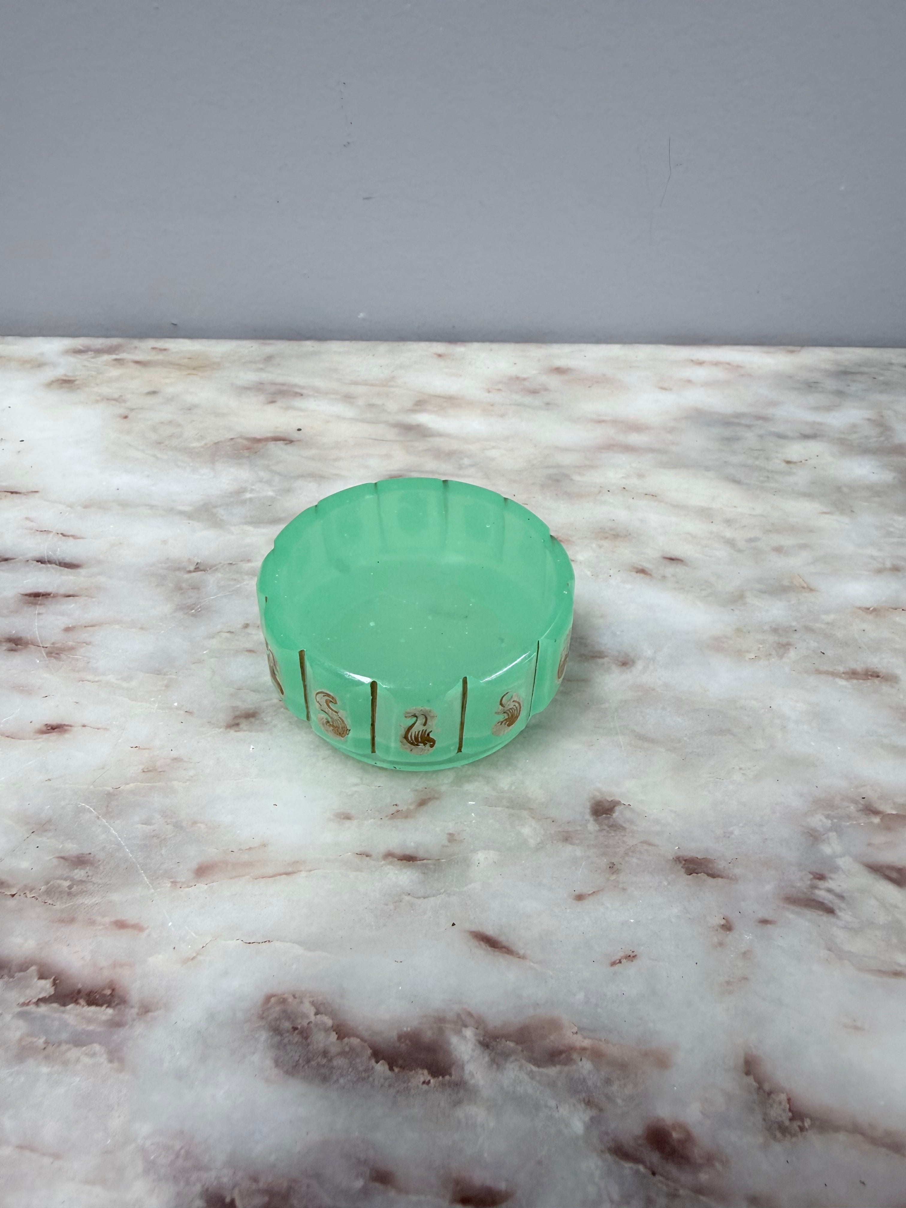 Art Deco Uranium Glass Salt Bowl | Antique & Vintage | Moonee Ponds Antiques | Australia Wide Delivery