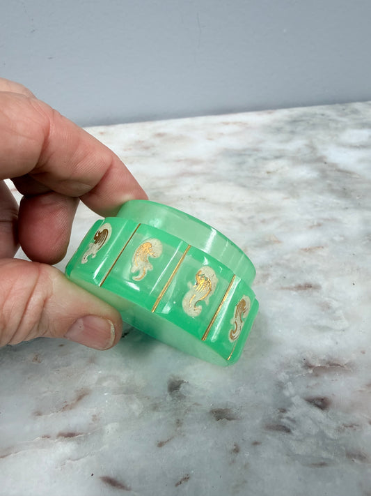 Art Deco Uranium Glass Salt Bowl