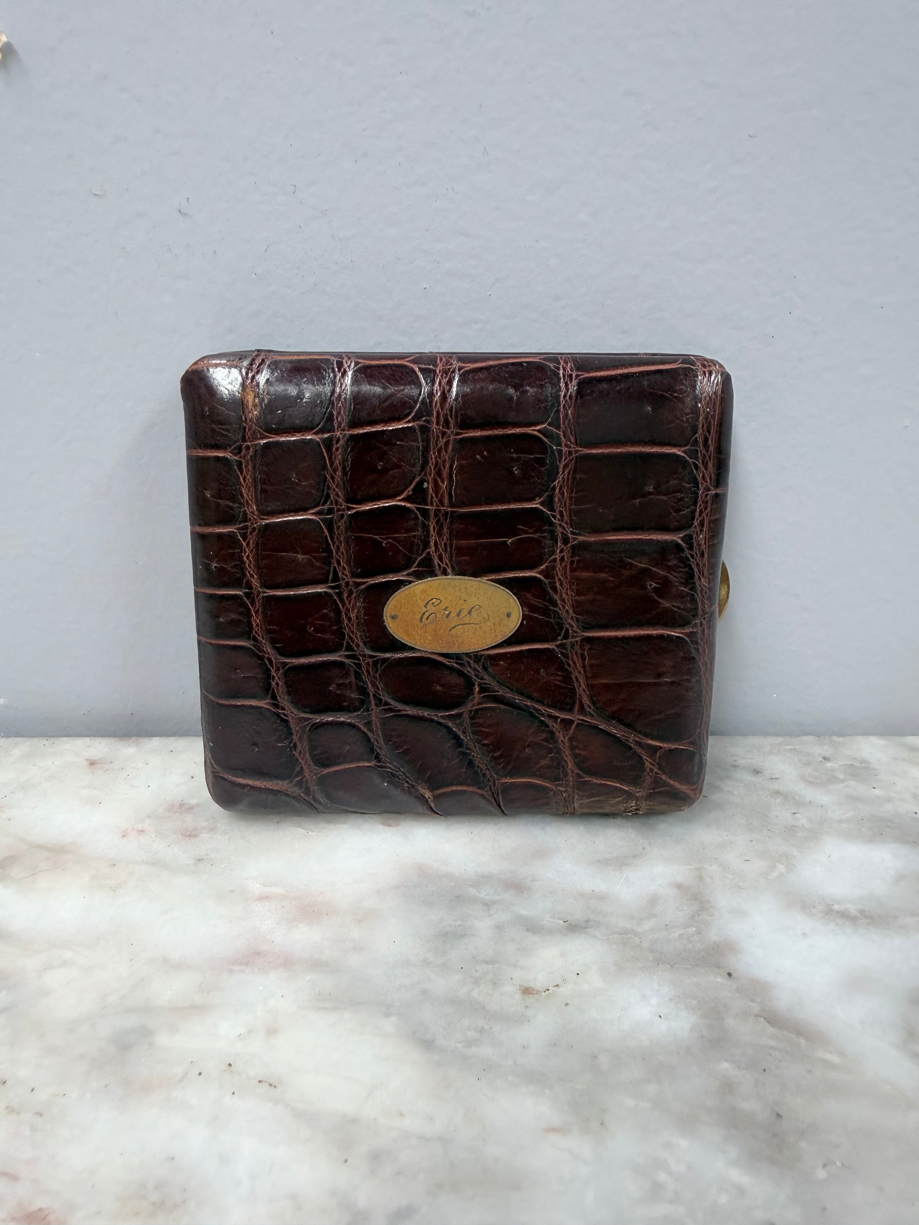 Vintage Leather Cigarette Carry Case