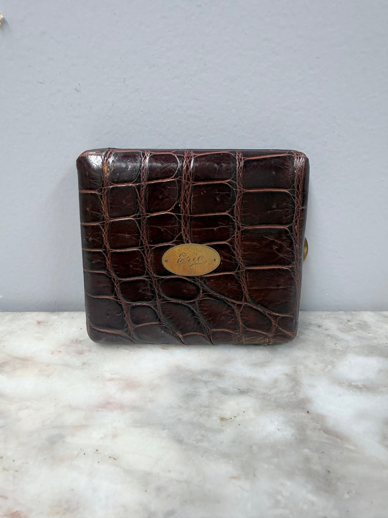 Vintage Leather Cigarette Carry Case