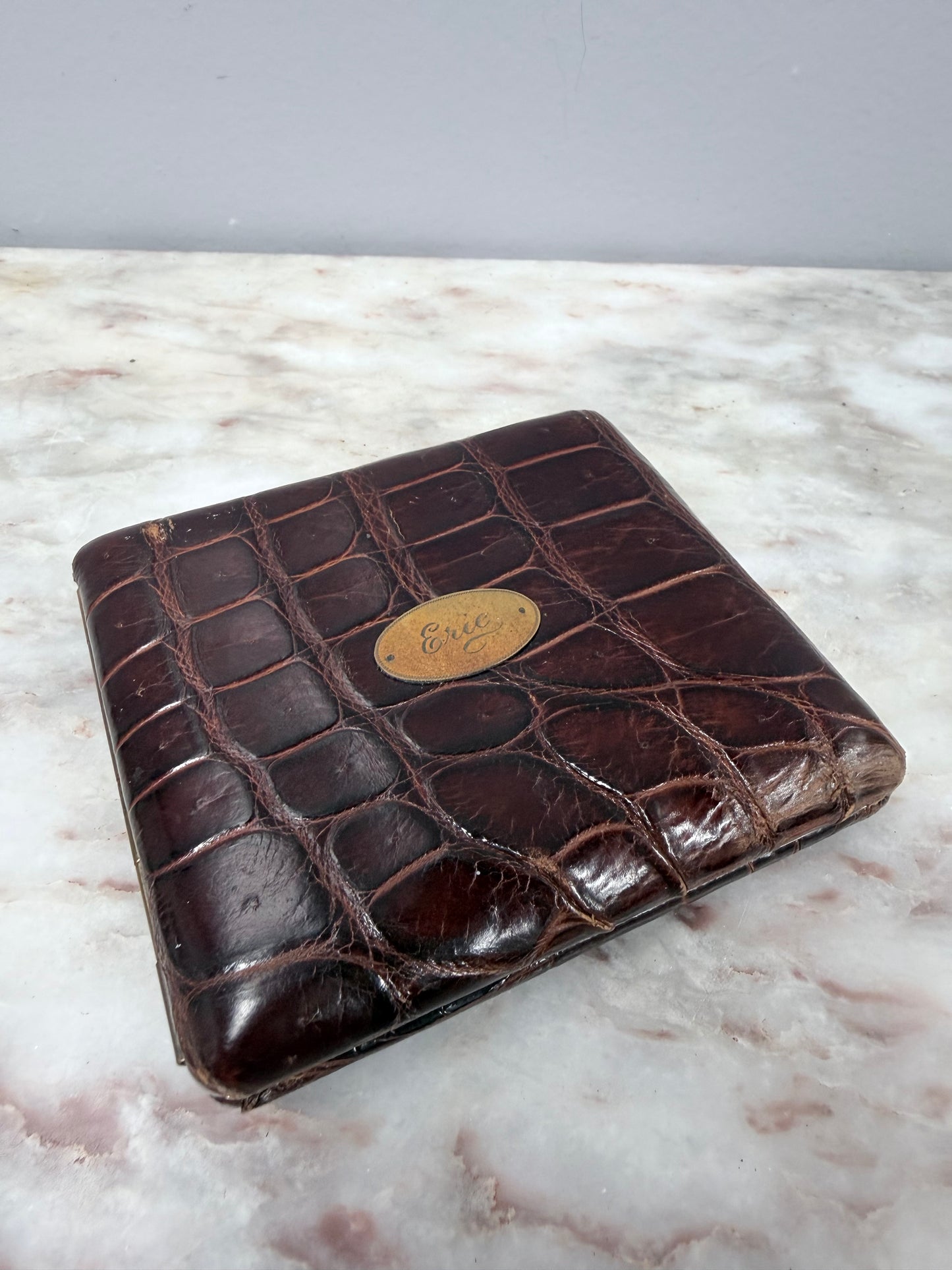 Vintage Leather Cigarette Carry Case