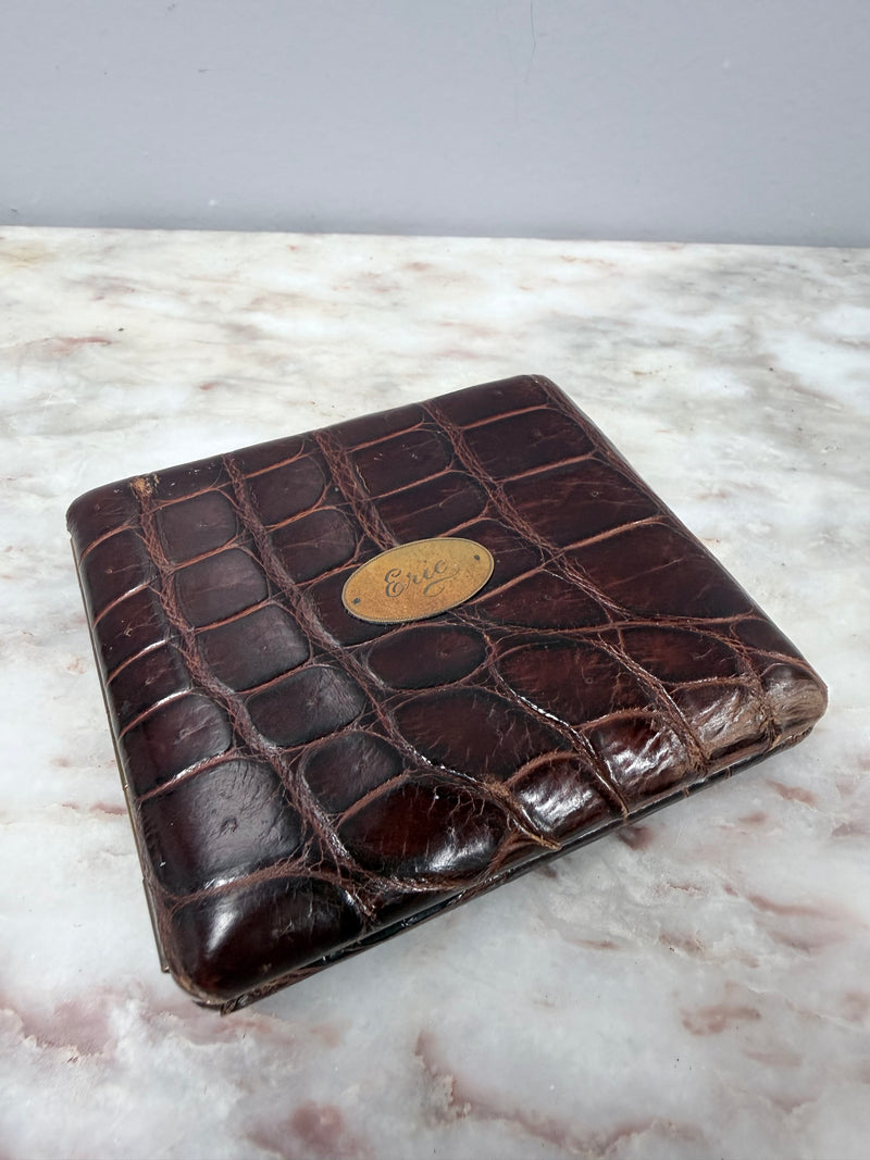 Vintage Leather Cigarette Carry Case