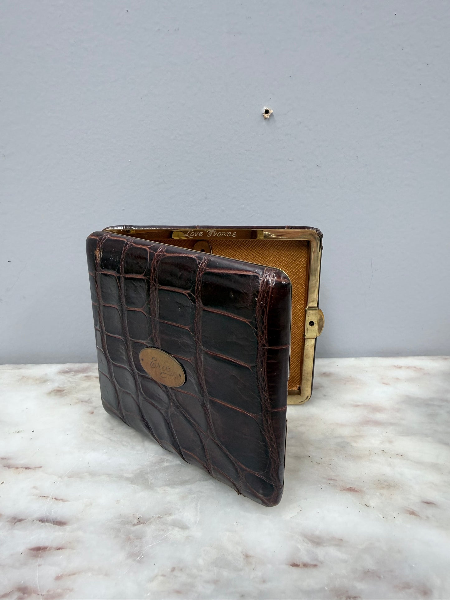 Vintage Leather Cigarette Carry Case