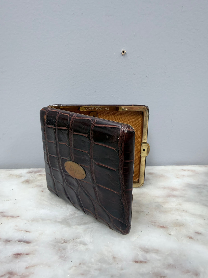 Vintage Leather Cigarette Carry Case