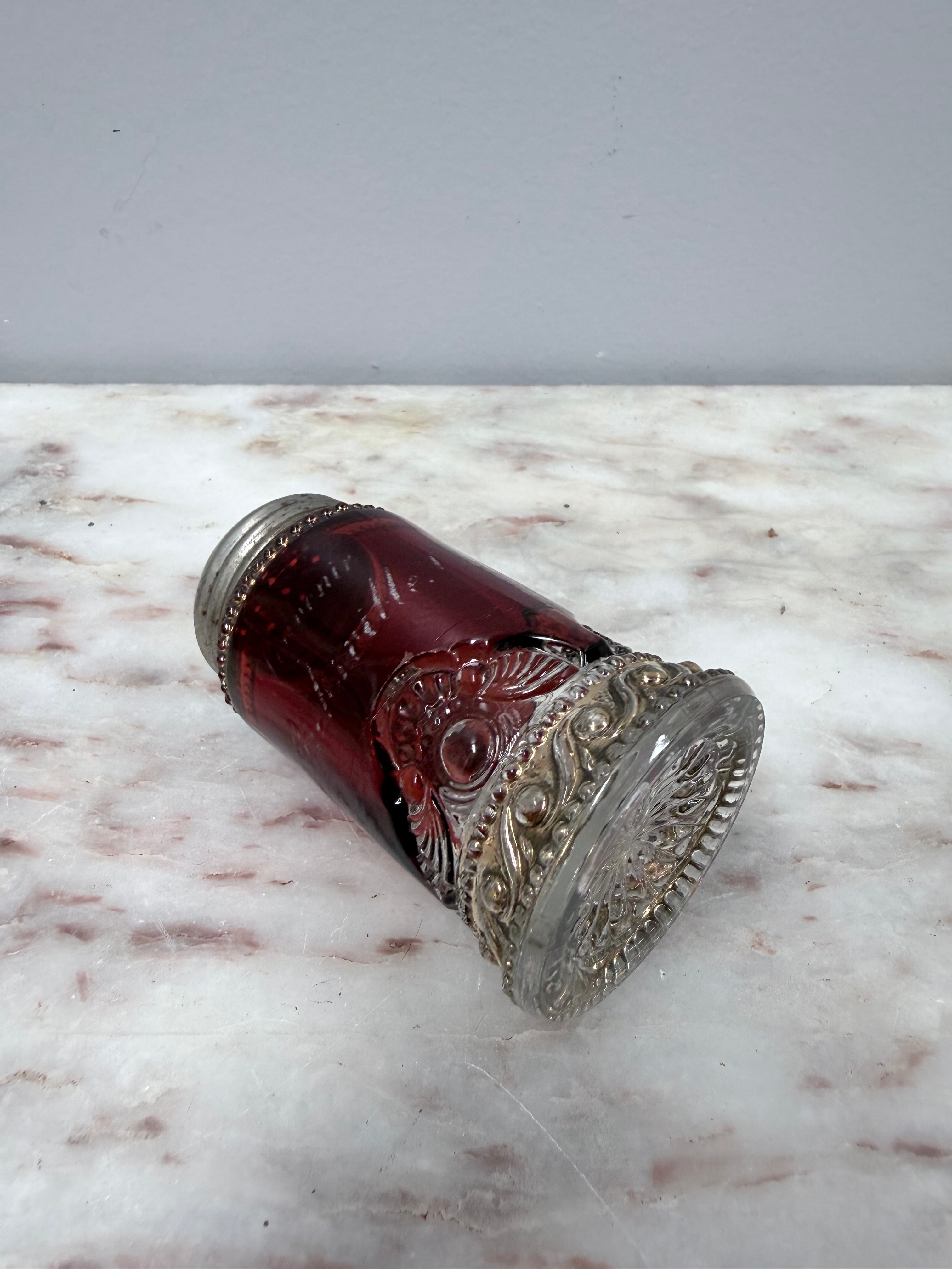 Edwardian Flash Ruby Cut Glass Salt shaker | Antique & Vintage | Moonee Ponds Antiques | Australia Wide