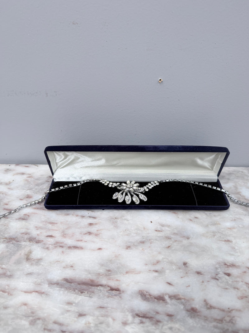 Lovely Vintage 1940's Rhinestone Necklace