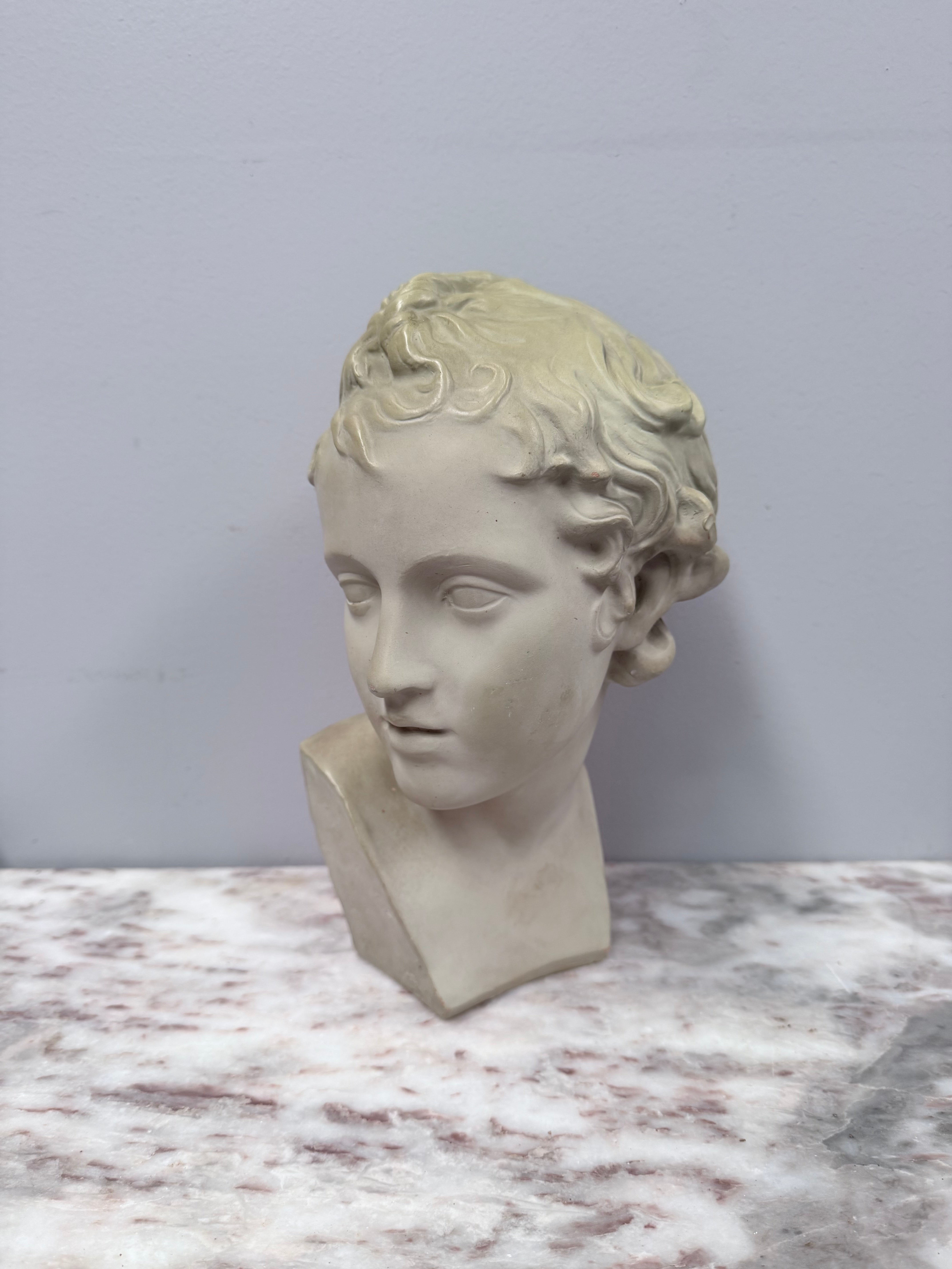 Beautiful Bust of Eros In French Glazed Terracotta | Antique & Vintage | Moonee Ponds Antiques | Australia Wide