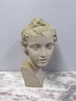 Beautiful Bust of Eros In French Glazed Terracotta | Antique & Vintage | Moonee Ponds Antiques | Australia Wide Delivery