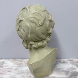 Beautiful Bust of Eros In French Glazed Terracotta