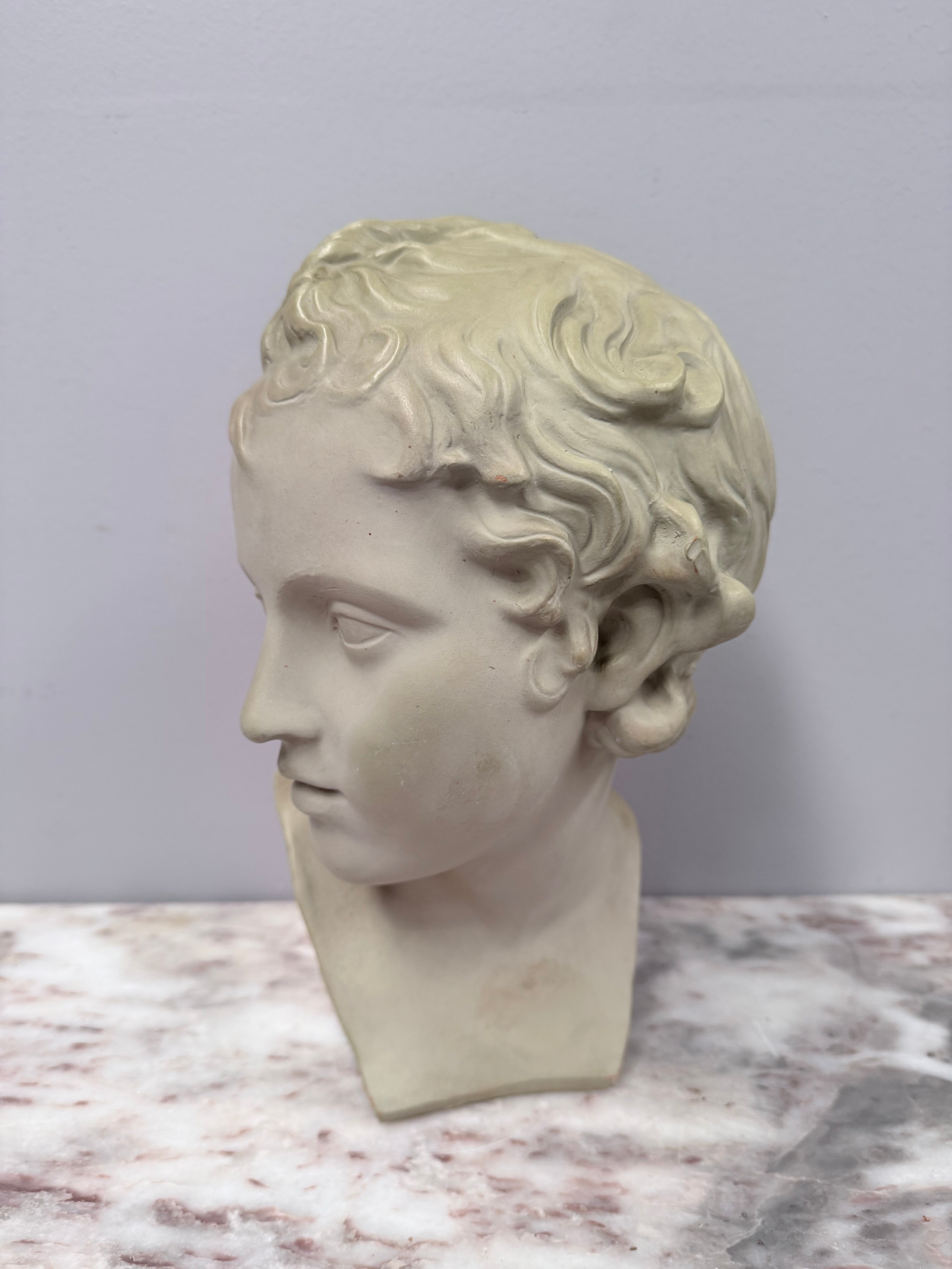 Beautiful Bust of Eros In French Glazed Terracotta | Antique & Vintage | Moonee Ponds Antiques | Australia Wide
