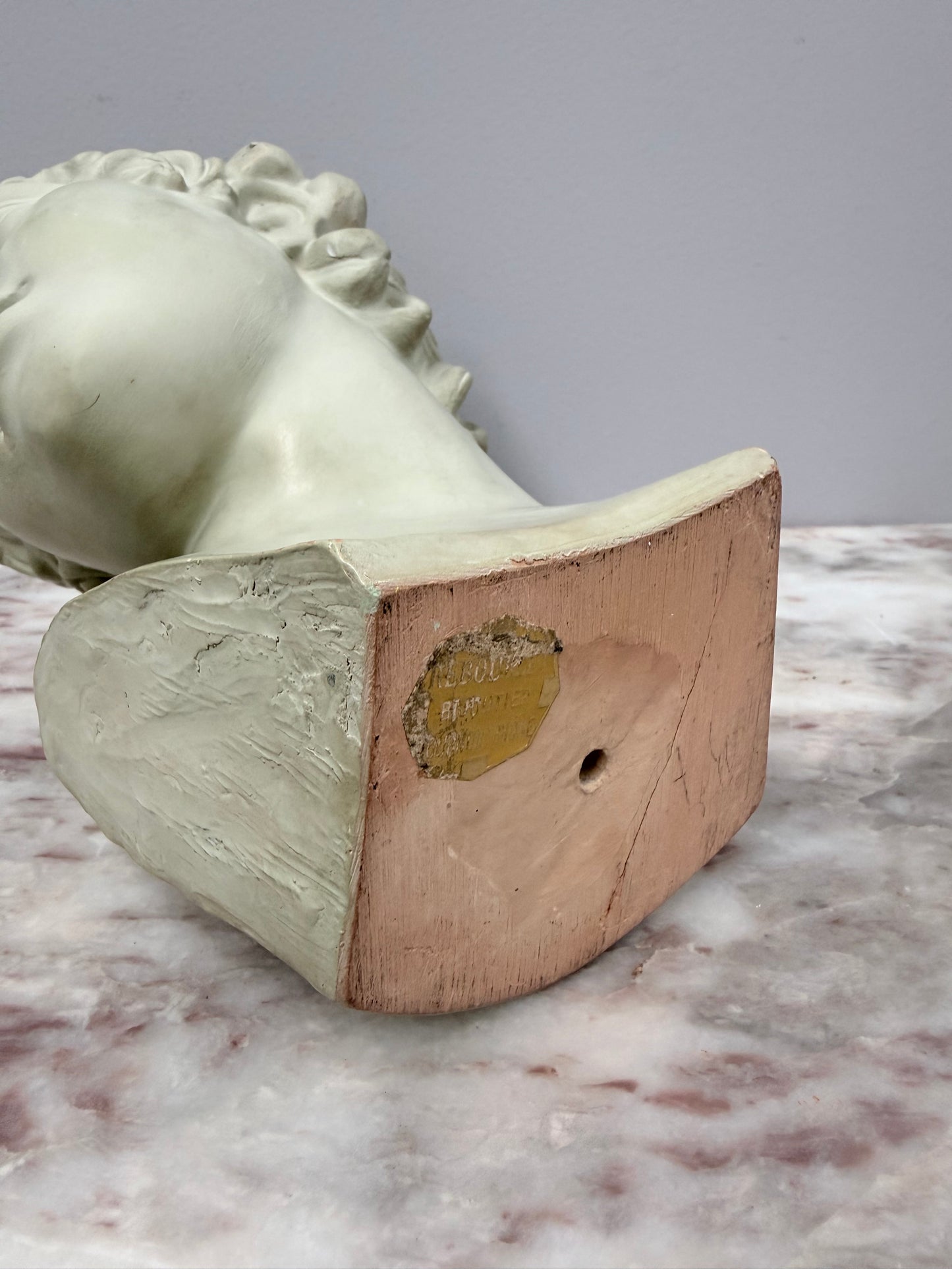 Beautiful Bust of Eros In French Glazed Terracotta