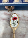 Vintage Set 6 Garden Flower Enamel & Gilt Metal Spoon Set | Antique & Vintage | Moonee Ponds Antiques | Australia Wide Delivery