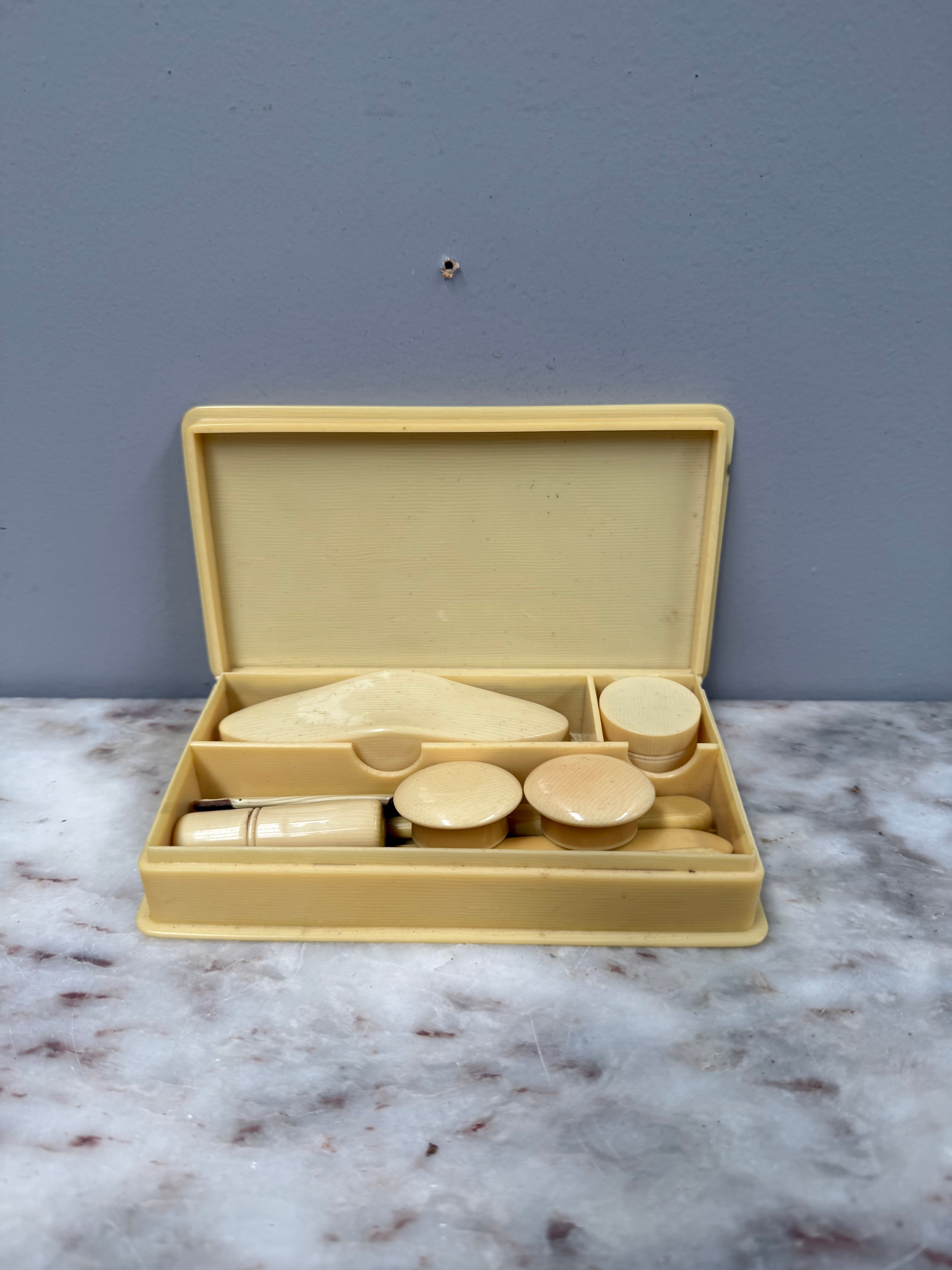 Vintage Xylonite Manicure Dressing Table Set | Antique & Vintage | Moonee Ponds Antiques | Australia Wide Delivery