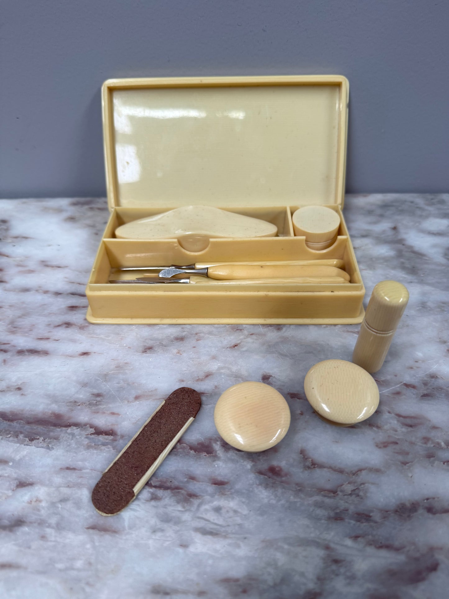 Vintage Xylonite Manicure Dressing Table Set