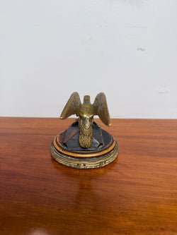 Antique Brass Eagle Paper Weight On Walnut Base | Antique & Vintage | Moonee Ponds Antiques | Australia Wide Delivery