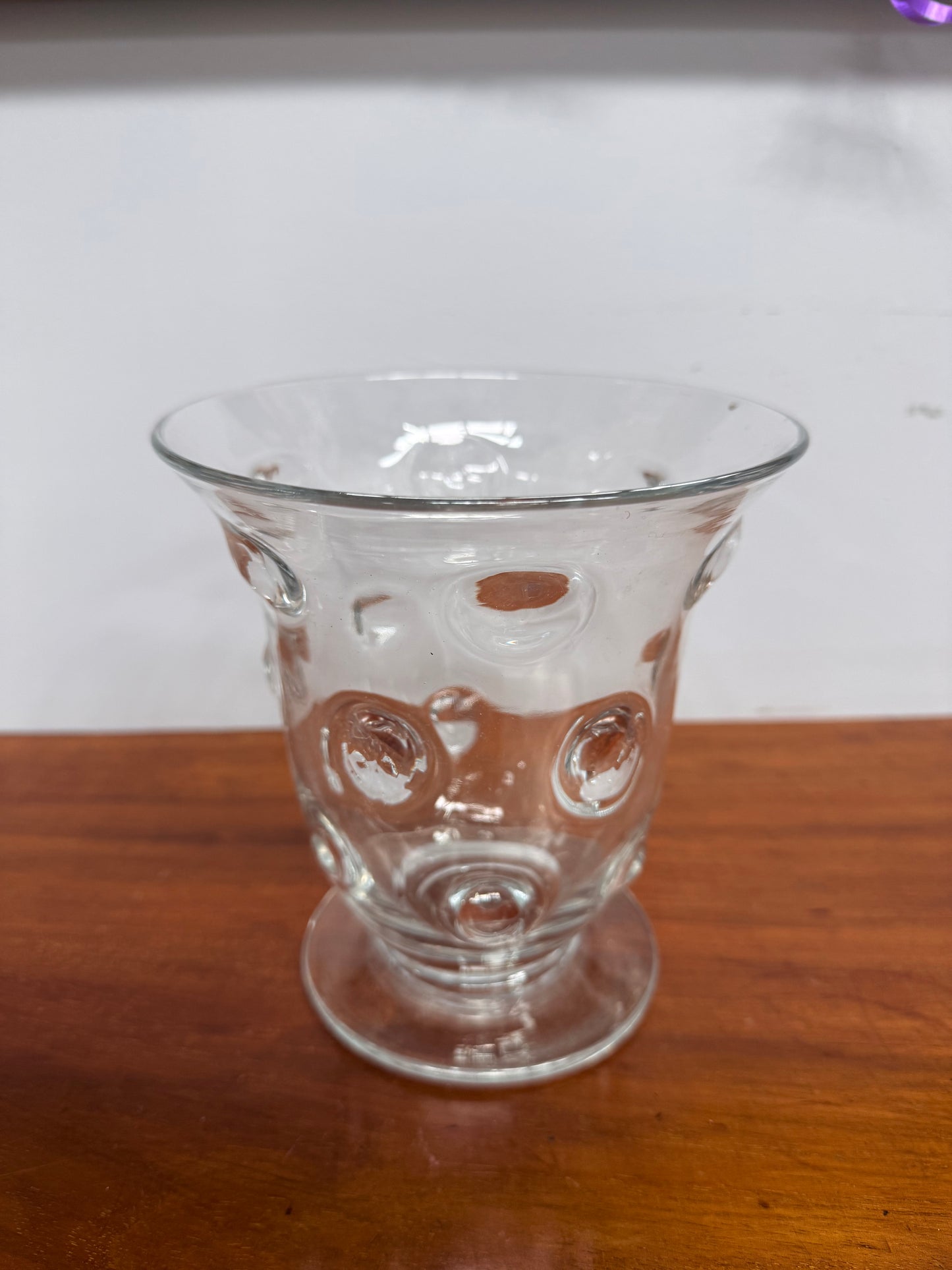 Vintage Mid Century Webb England Bulls Eye Crystal Vase