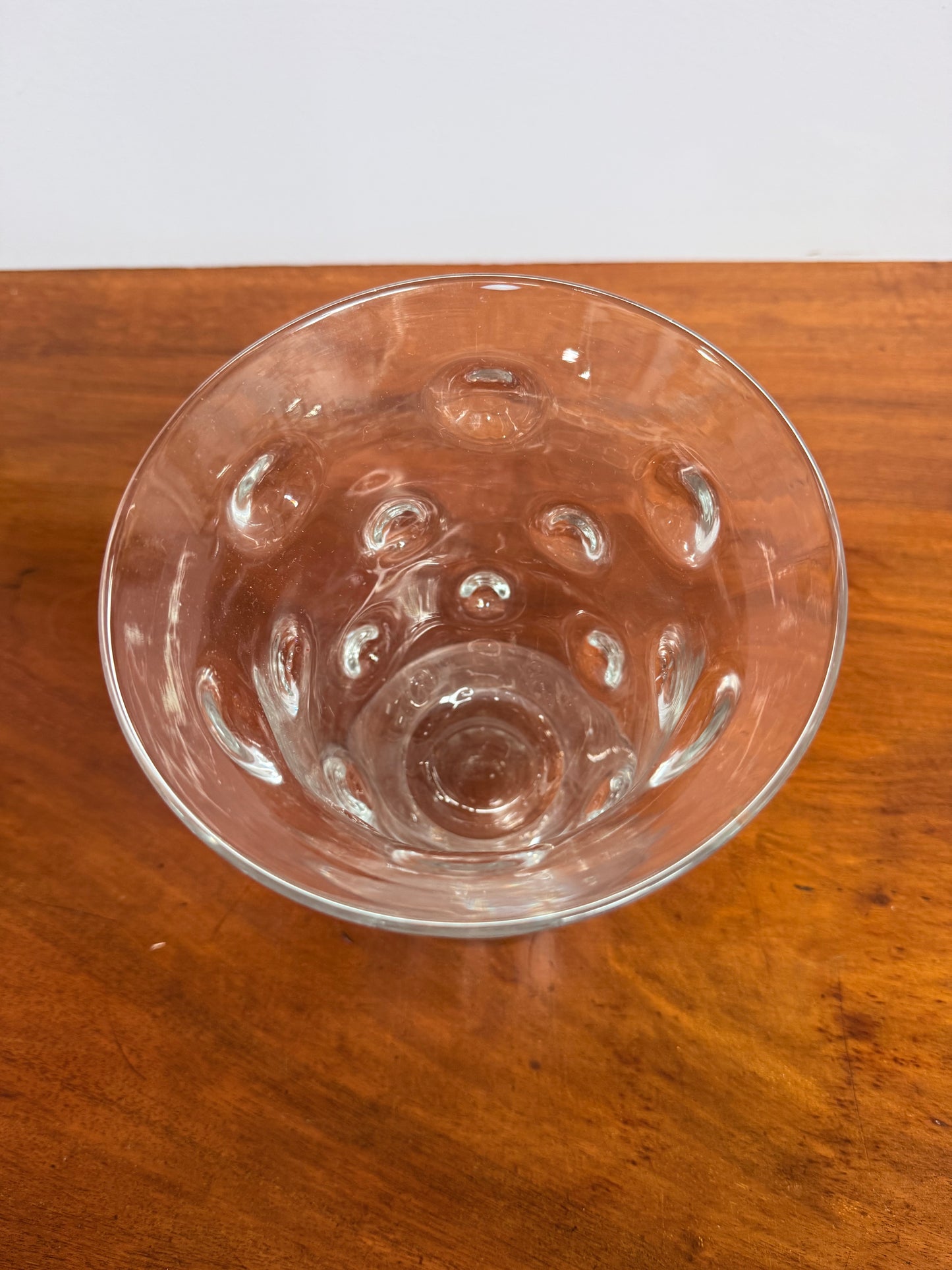 Vintage Mid Century Webb England Bulls Eye Crystal Vase