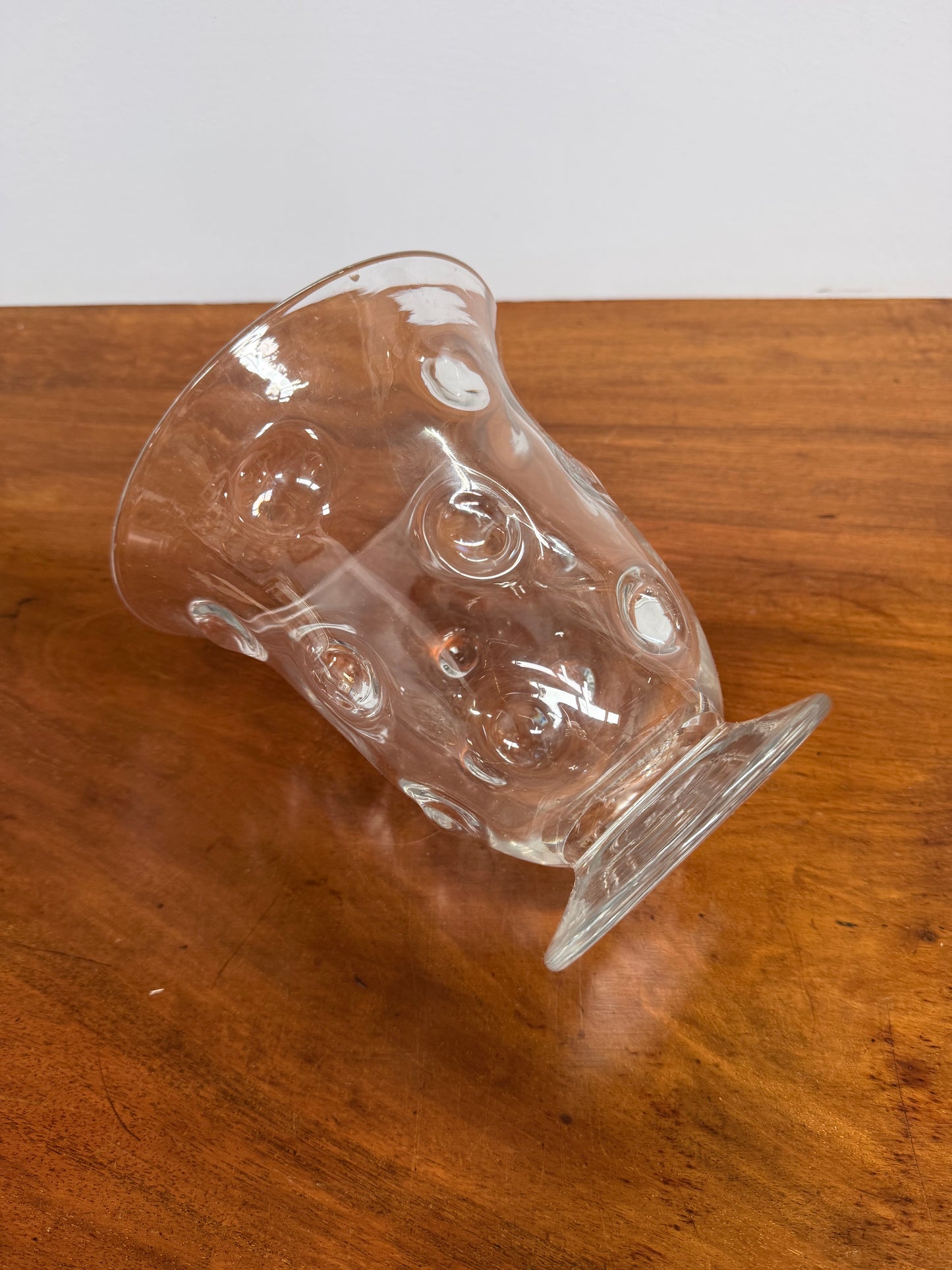 Vintage Mid Century Webb England Bulls Eye Crystal Vase