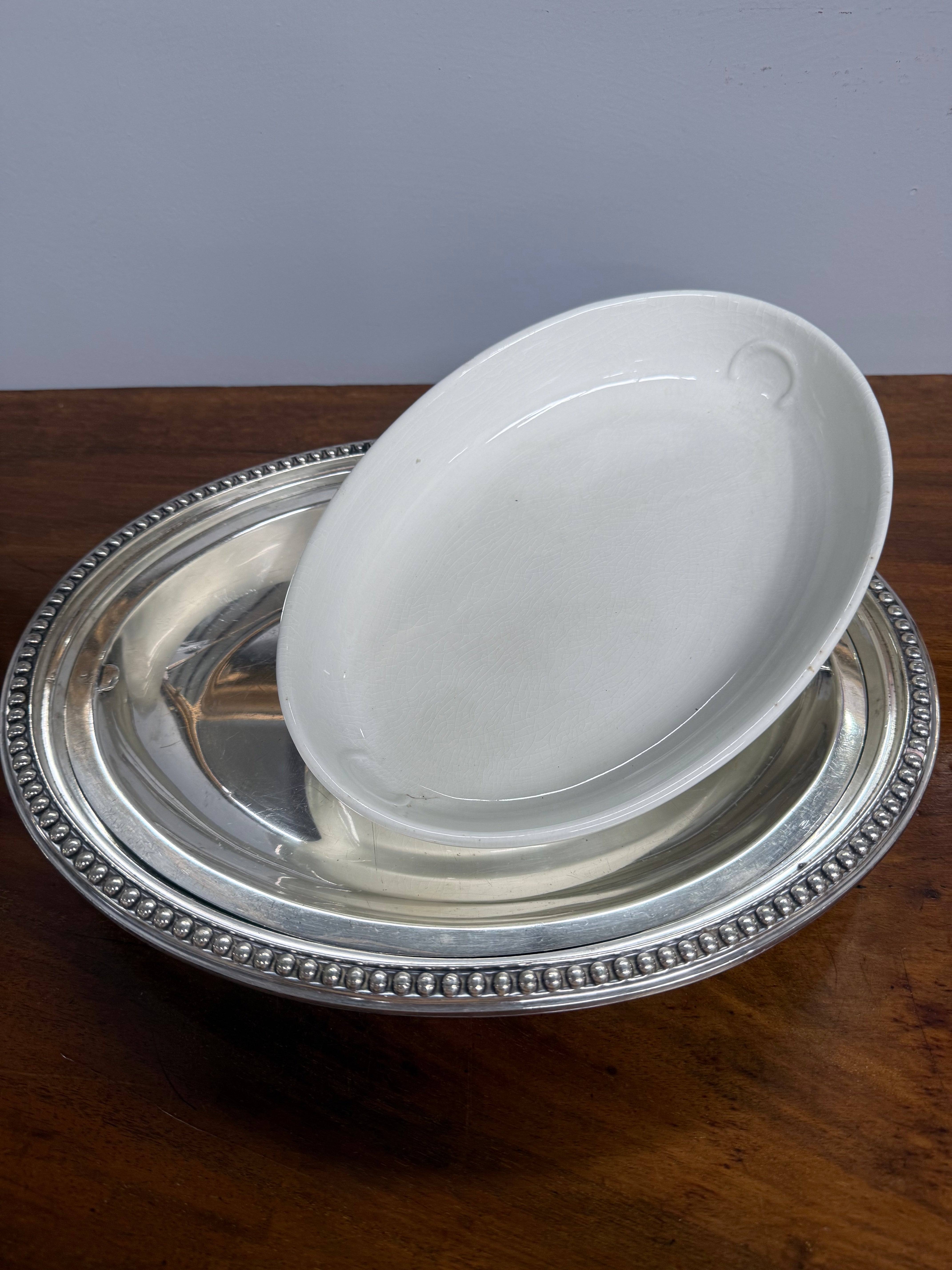 Antique English Heavy Quality Silver Plate Serving Dish & Cover | Antique & Vintage | Moonee Ponds Antiques | Australia Wide