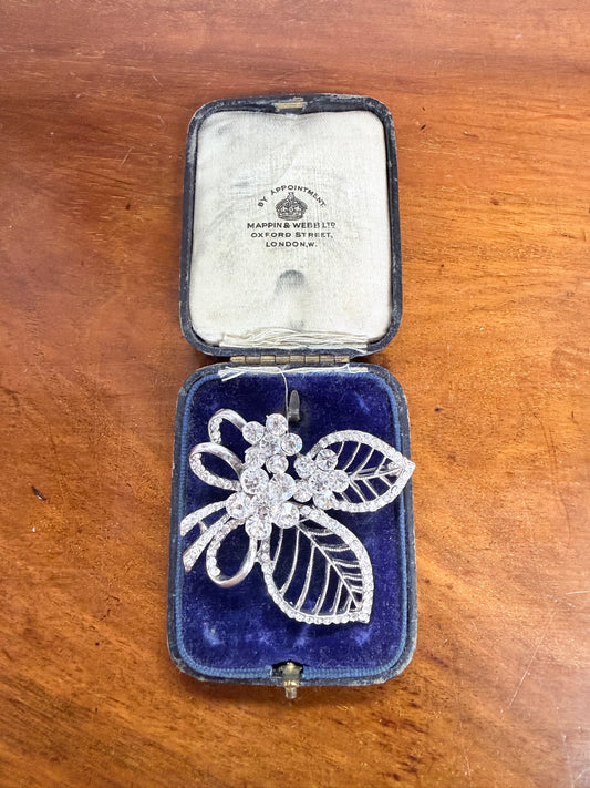 Vintage Rhinestone Crystal Brooch