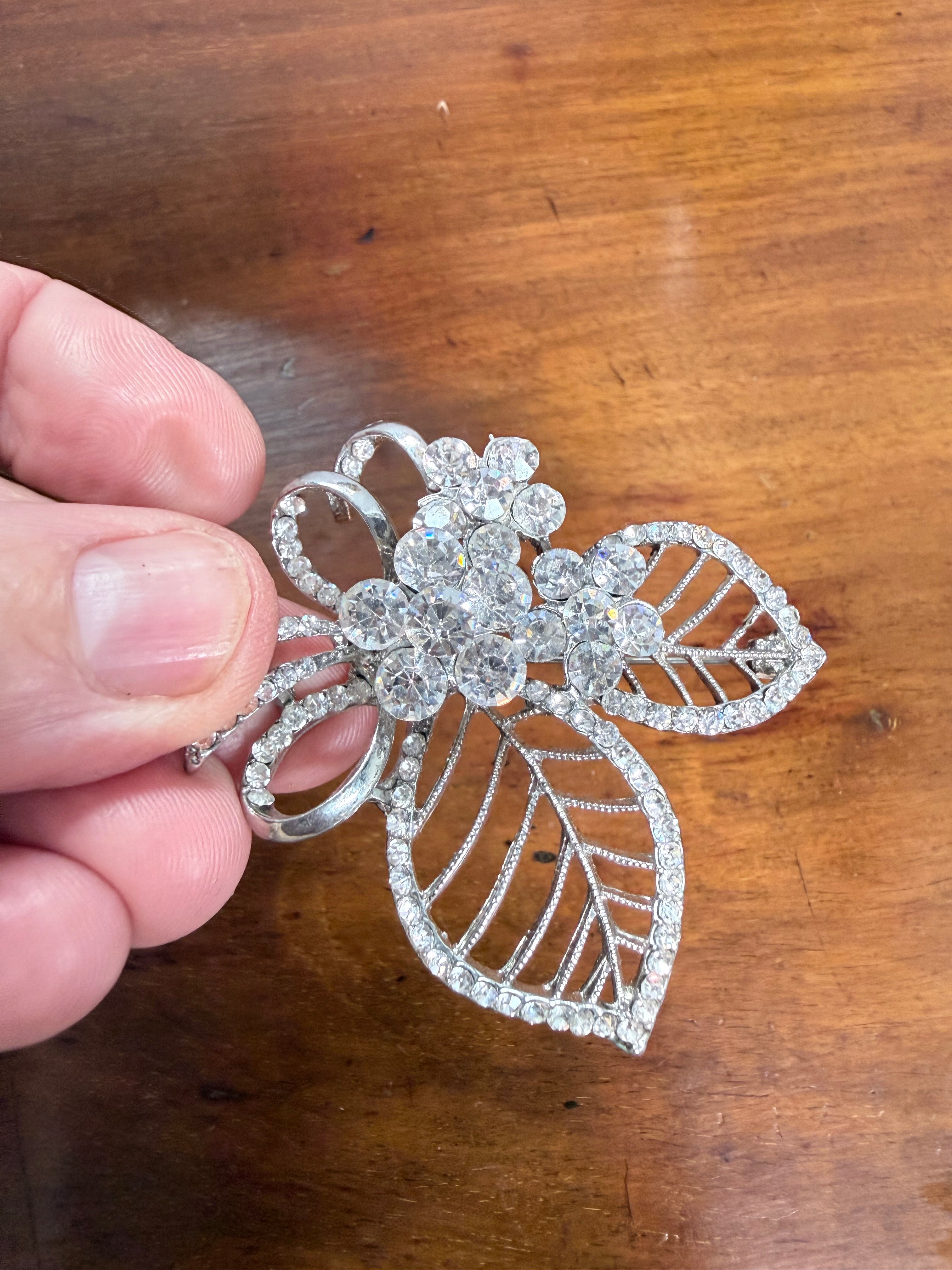 Vintage Rhinestone Crystal Brooch | Antique & Vintage | Moonee Ponds Antiques | Australia Wide