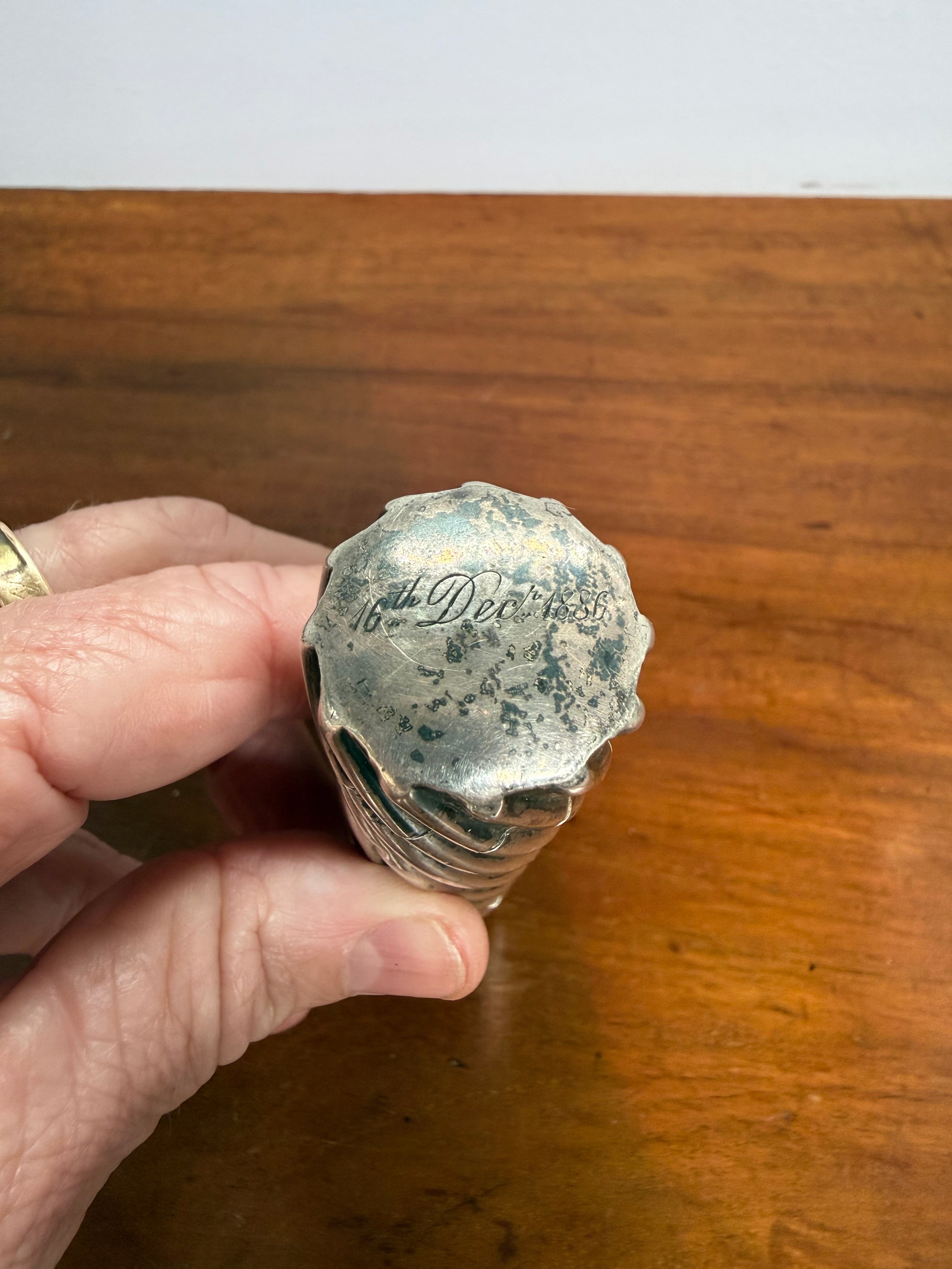 Highly Collectible "Sampson Mordant" Double Ended Spiral Sterling Silver Scent Bottle | Antique & Vintage | Moonee Ponds Antiques | Australia Wide