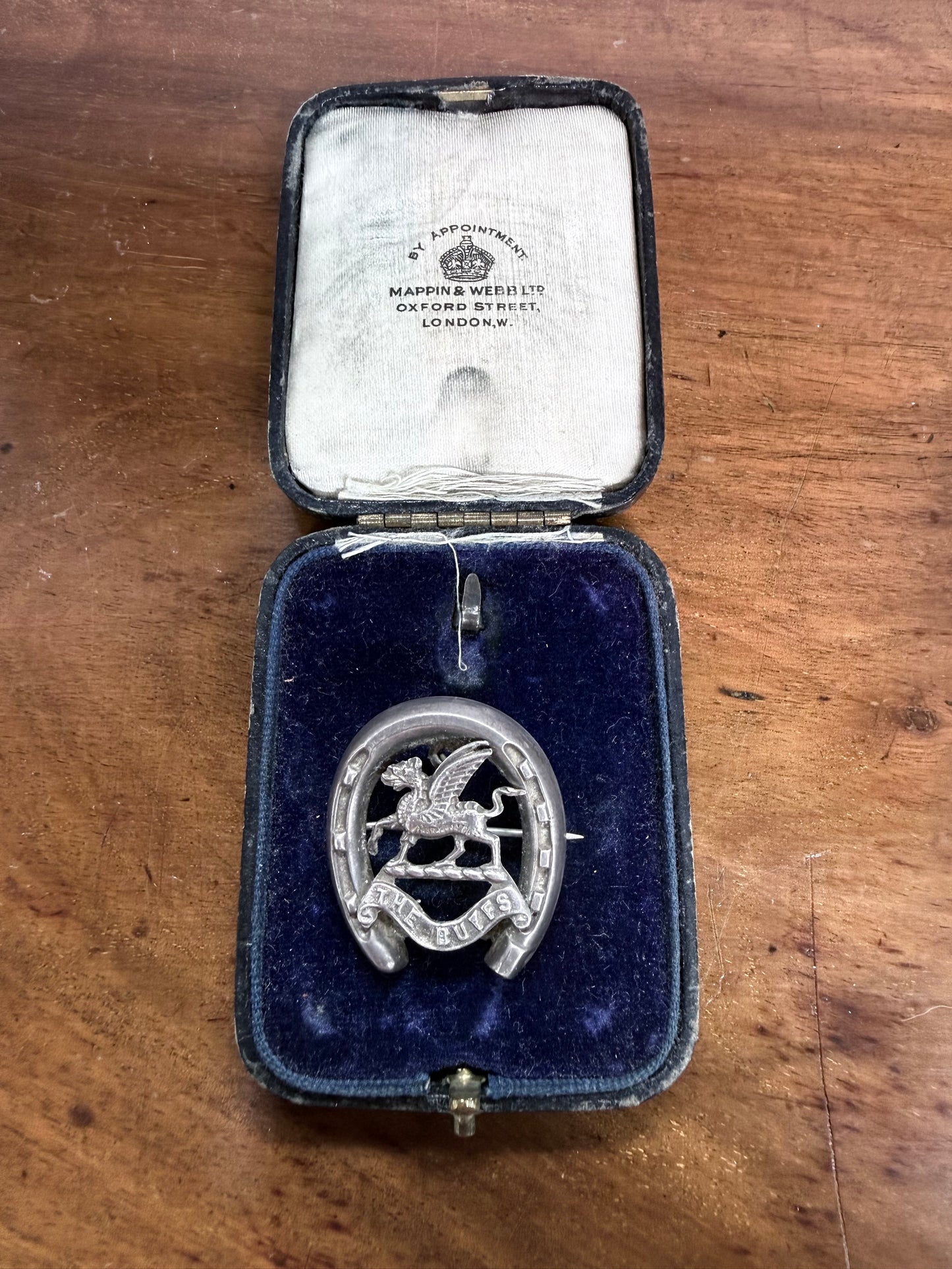 British C1911 "The Buffs" Silver Sweetheart Brooch - Hallmarked