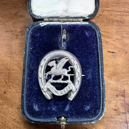 British C1911 "The Buffs" Silver Sweetheart Brooch - Hallmarked