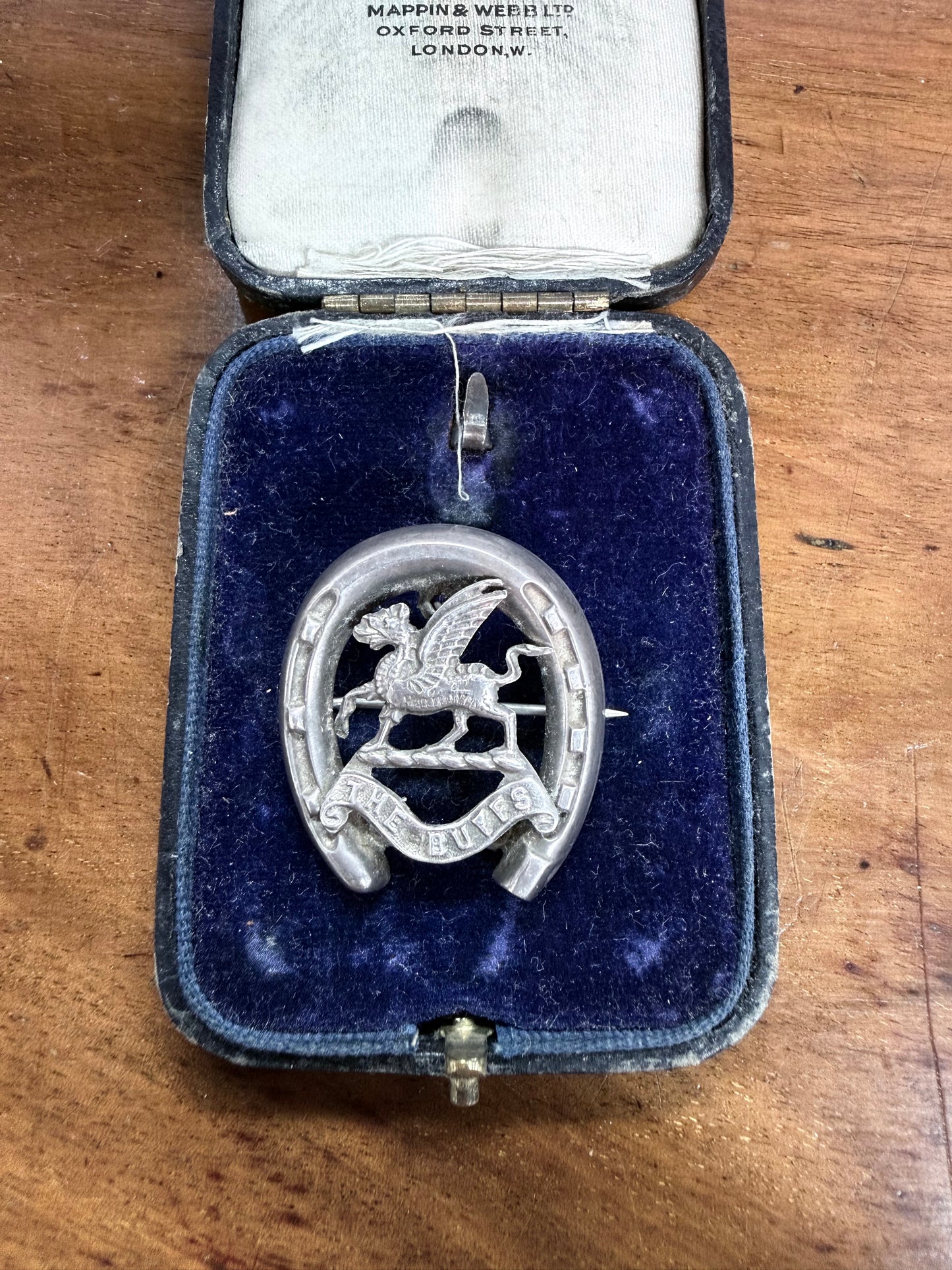 British C1911 "The Buffs" Silver Sweetheart Brooch - Hallmarked