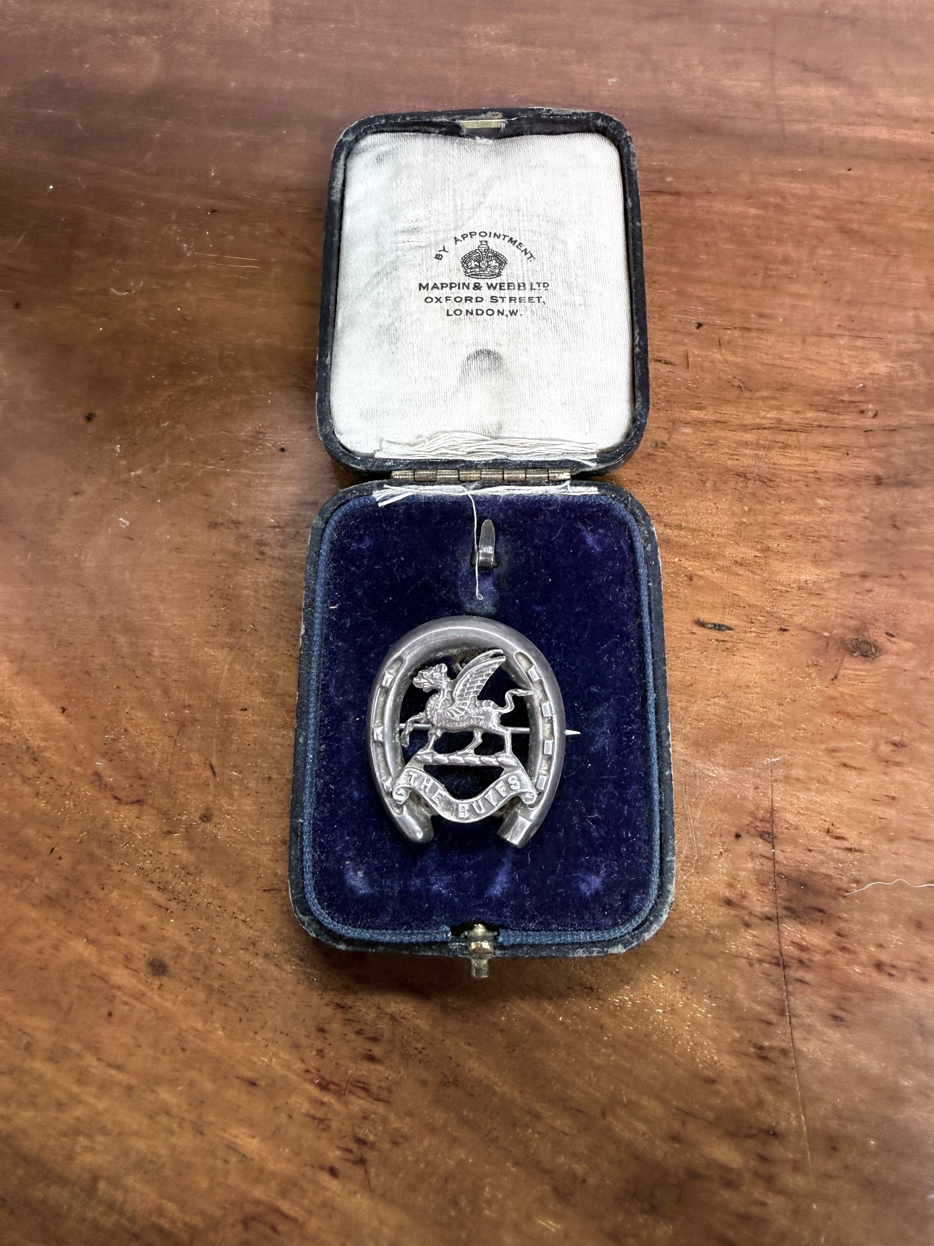 British C1911 "The Buffs" Silver Sweetheart Brooch - Hallmarked | Antique & Vintage | Moonee Ponds Antiques | Australia Wide