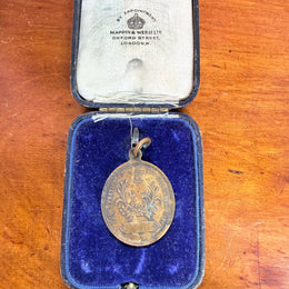 Large Antique Holy Family Pendant