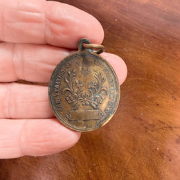 Large Antique Holy Family Pendant